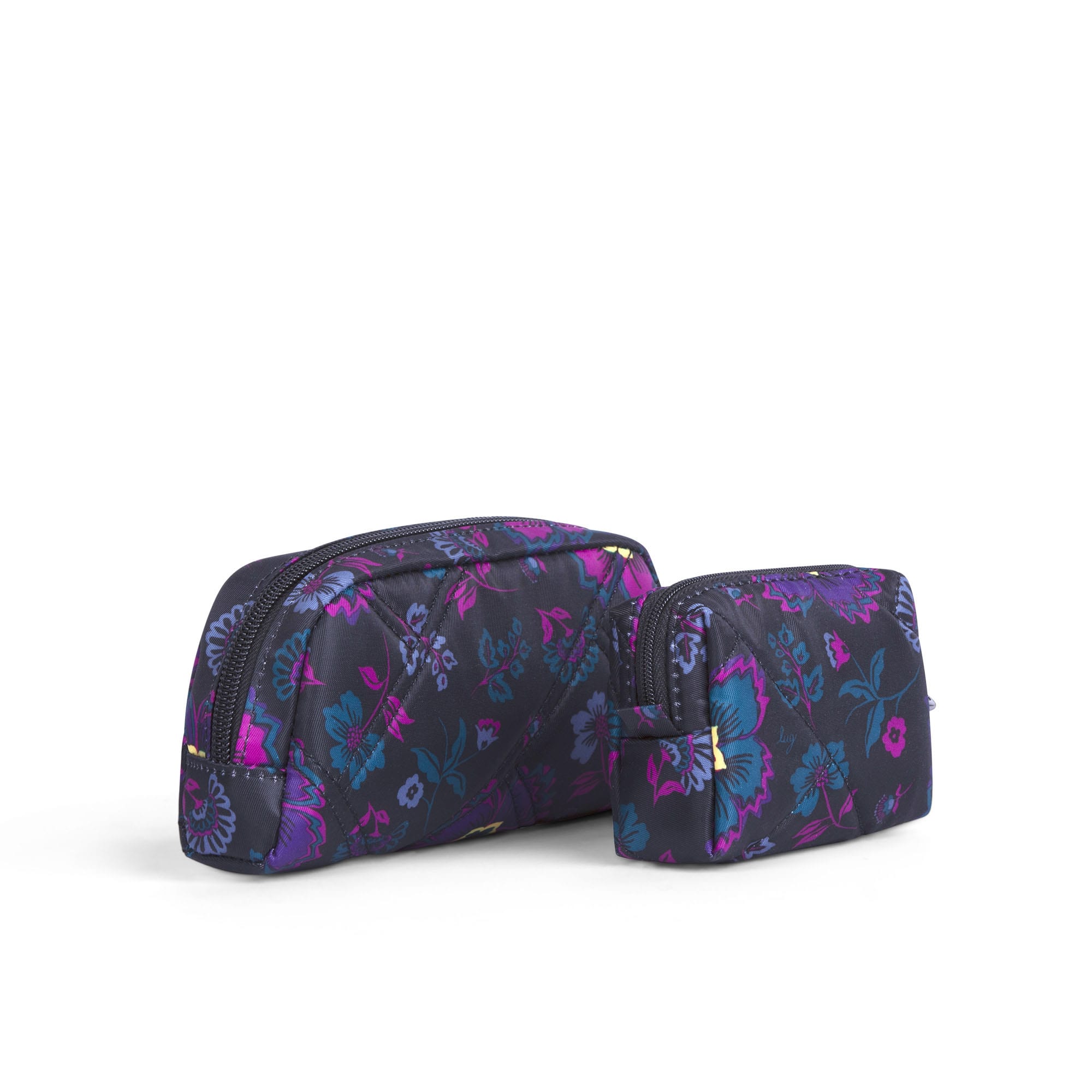 Bobsled XL Eyeglass Case & Choo Choo Mini Pill Box Set - PLAYFUL PLAID - BobsledXLChooChooMiniDuo_Boho_Floral_Black_04