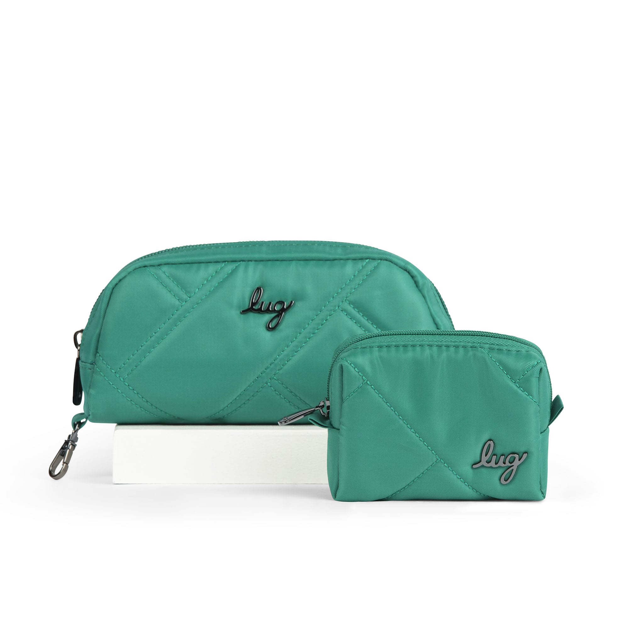 Bobsled XL Eyeglass Case & Choo Choo Mini Pill Box Set - KELLY GREEN - BobsledXLChooChooMiniDuo_KellyGreen_01