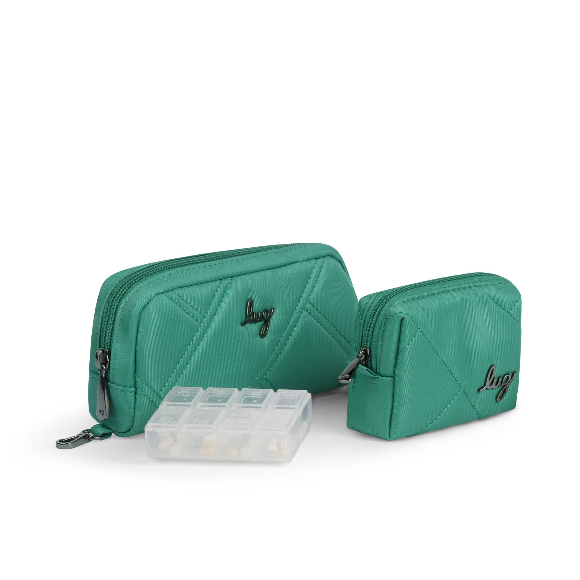 Bobsled XL Eyeglass Case & Choo Choo Mini Pill Box Set - KELLY GREEN - BobsledXLChooChooMiniDuo_KellyGreen_02