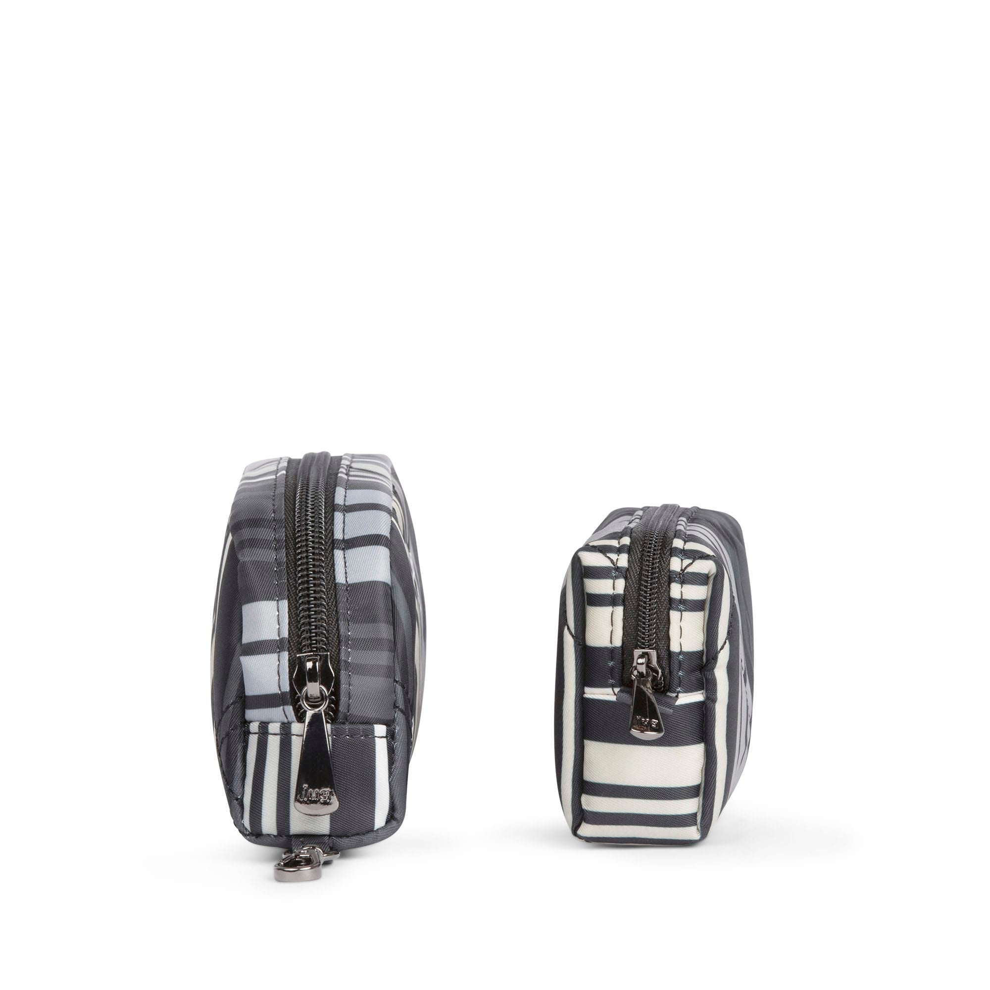 Bobsled XL Eyeglass Case & Choo Choo Mini Pill Box Set - KELLY GREEN - BobsledXLChooChooMiniDuo_LoveStripeBlack_03