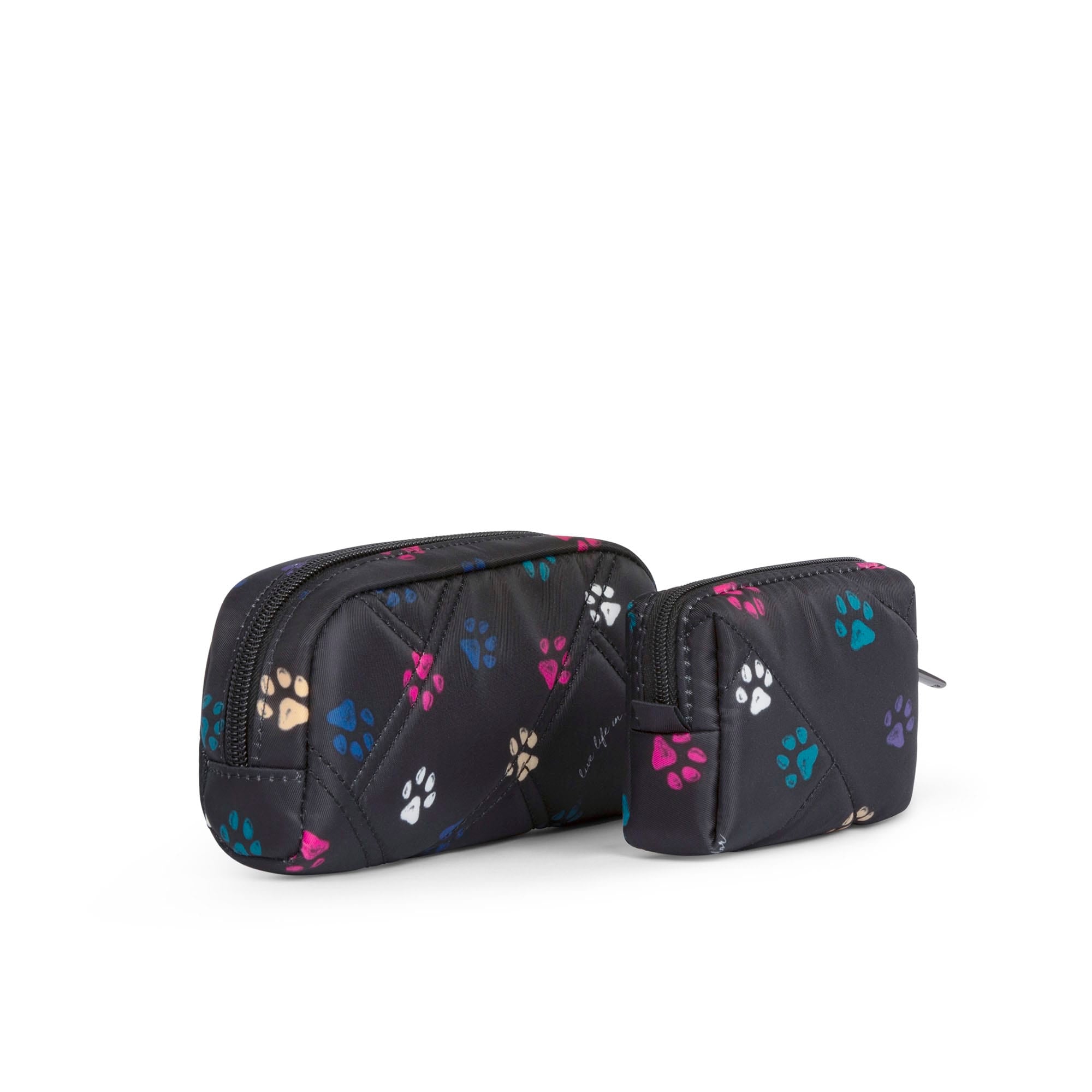 Bobsled XL Eyeglass Case & Choo Choo Mini Pill Box Set - PAWS BLACK - BobsledXLChooChooMiniDuo_PawsBlack_04_01
