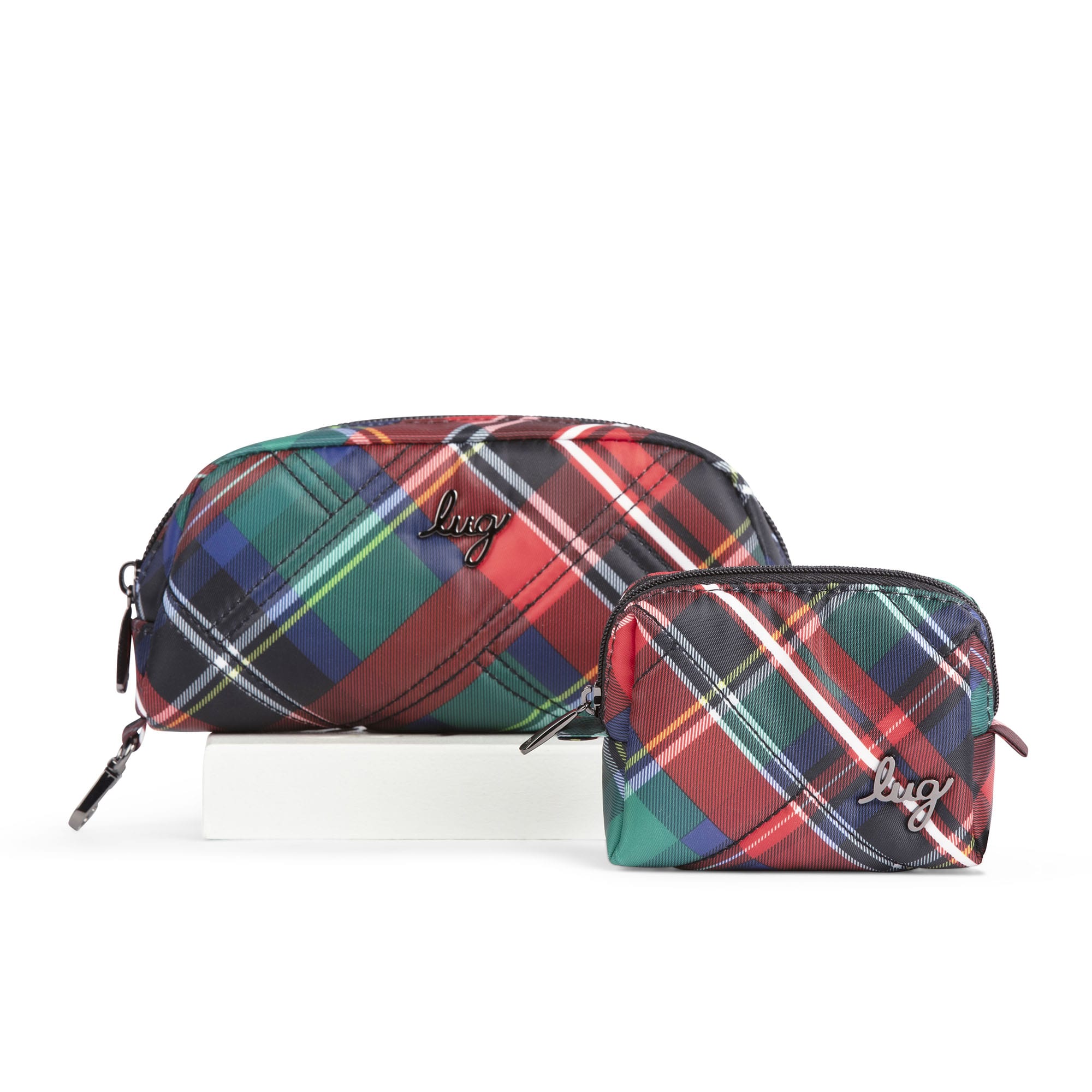 Bobsled XL Eyeglass Case & Choo Choo Mini Pill Box Set - PAWS BLACK - BobsledXLChooChooMiniDuo_TartanPlaid_01