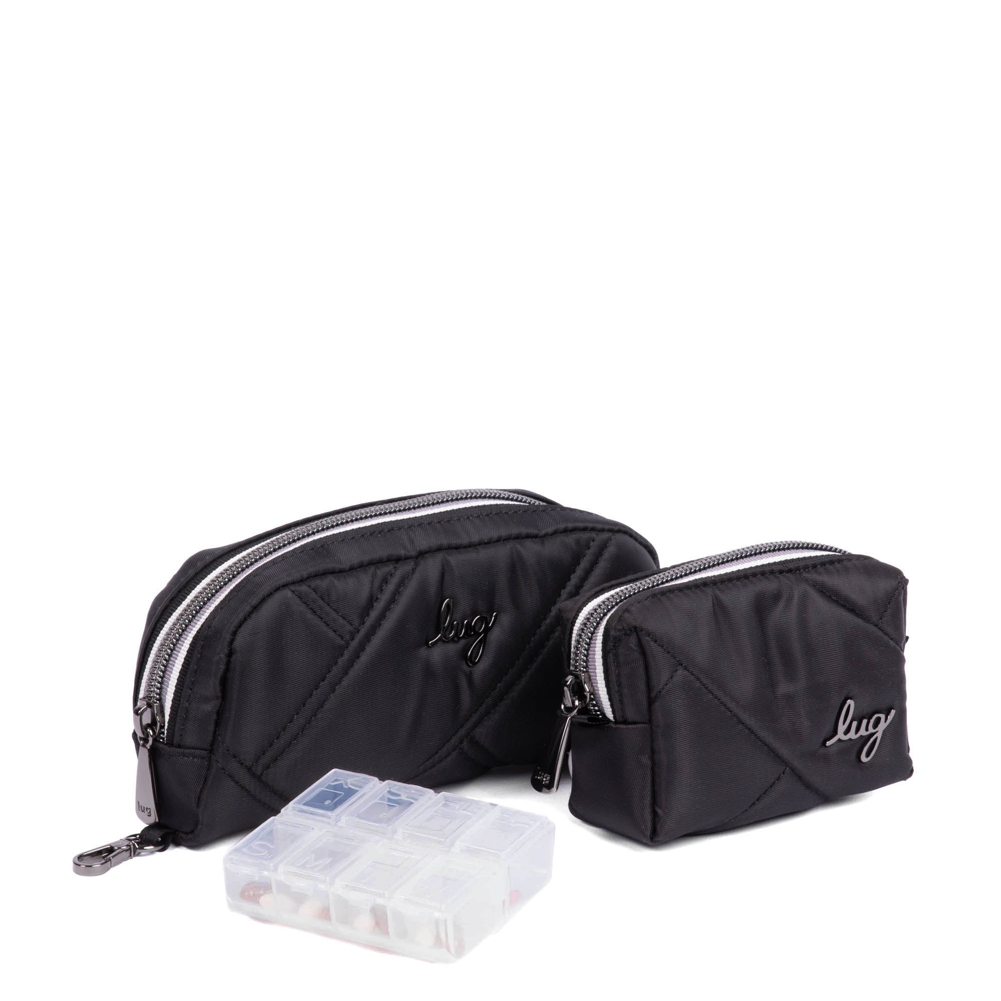 Bobsled XL Eyeglass Case & Choo Choo Mini Pill Box Set - BLACK - BobsledXL_ChooChooMini_Black_02