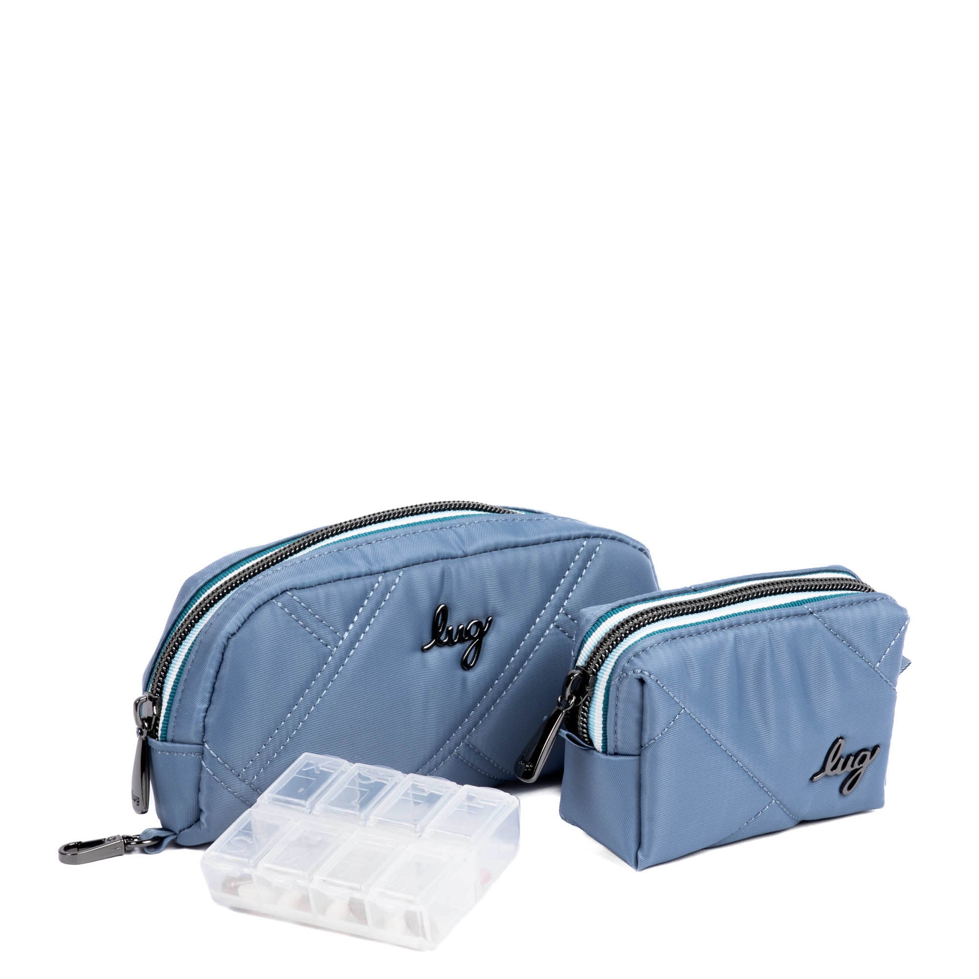 Bobsled XL Eyeglass Case & Choo Choo Mini Pill Box Set - BLUE MOON - BobsledXL_ChooChooMini_BluemoonIcePop_02