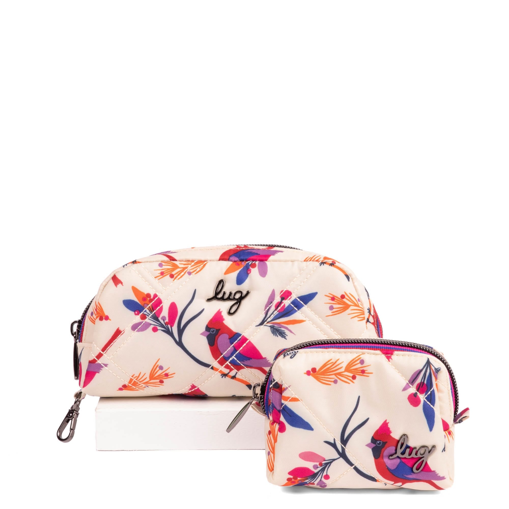 Bobsled XL Eyeglass Case & Choo Choo Mini Pill Box Set - BLUE MOON - BobsledXL_ChooChooMini_CardinalsCream_01