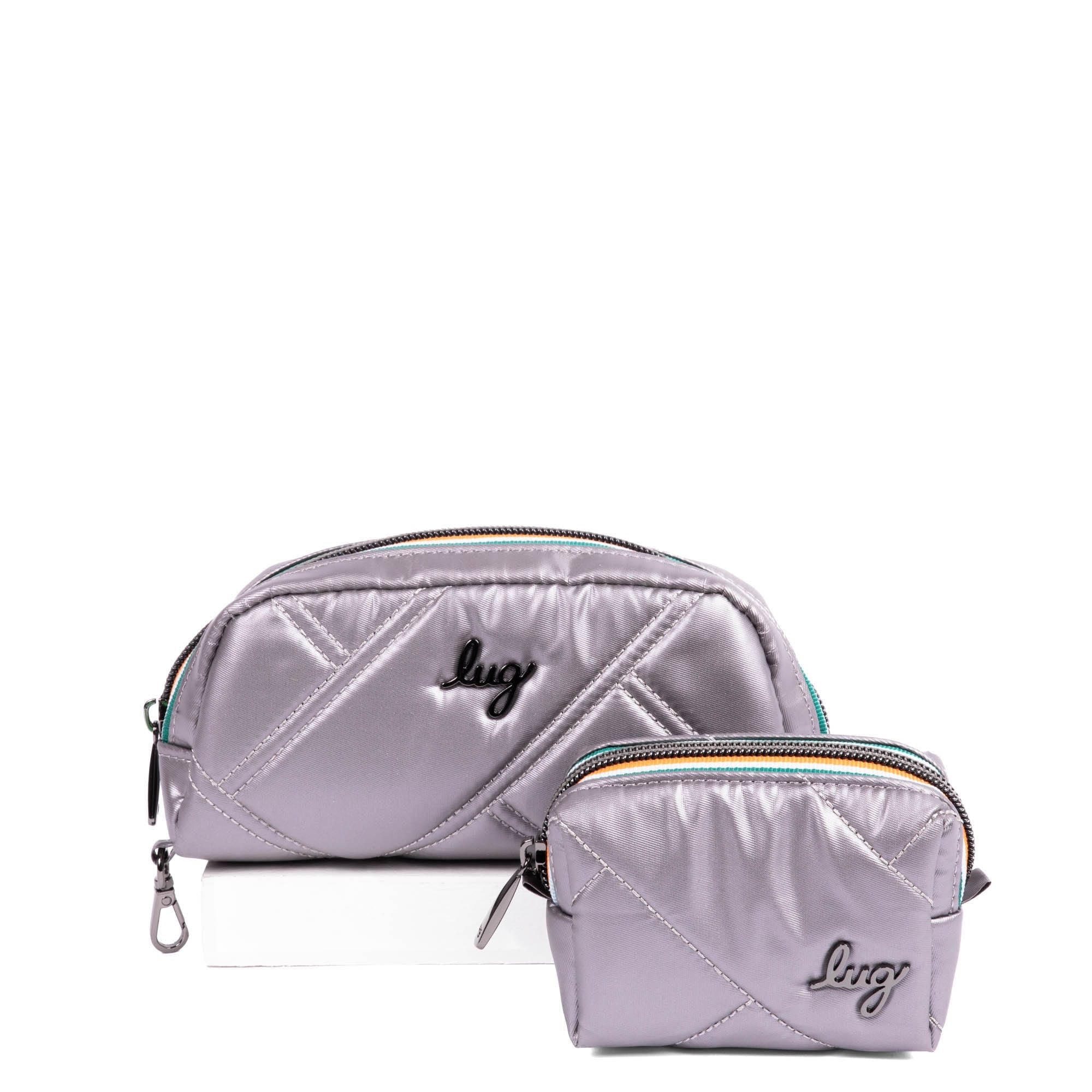 Bobsled XL Eyeglass Case & Choo Choo Mini Pill Box Set - BLUE MOON - BobsledXL_ChooChooMini_MetallicPearl_01