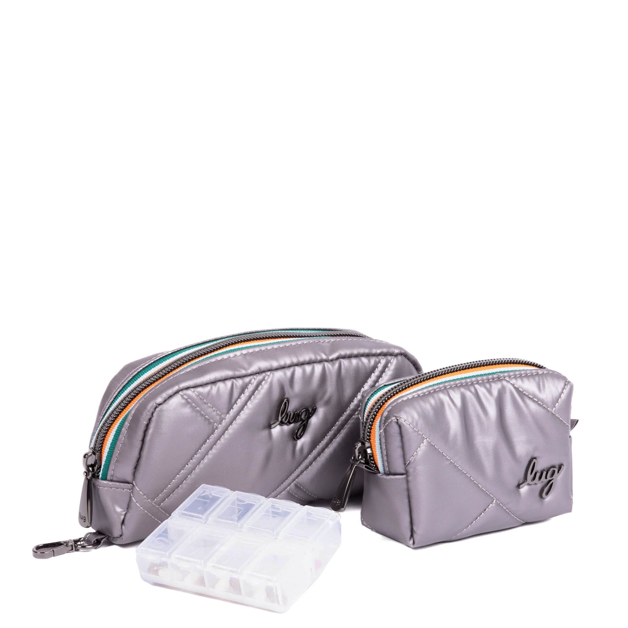 Bobsled XL Eyeglass Case & Choo Choo Mini Pill Box Set - BLUE MOON - BobsledXL_ChooChooMini_MetallicPearl_02