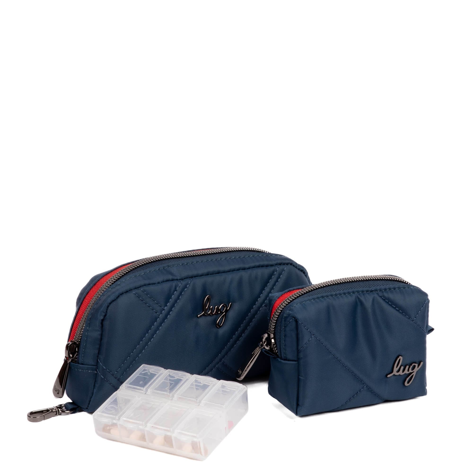 Bobsled XL Eyeglass Case & Choo Choo Mini Pill Box Set - BLUE MOON - BobsledXL_ChooChooMini_Navy_02