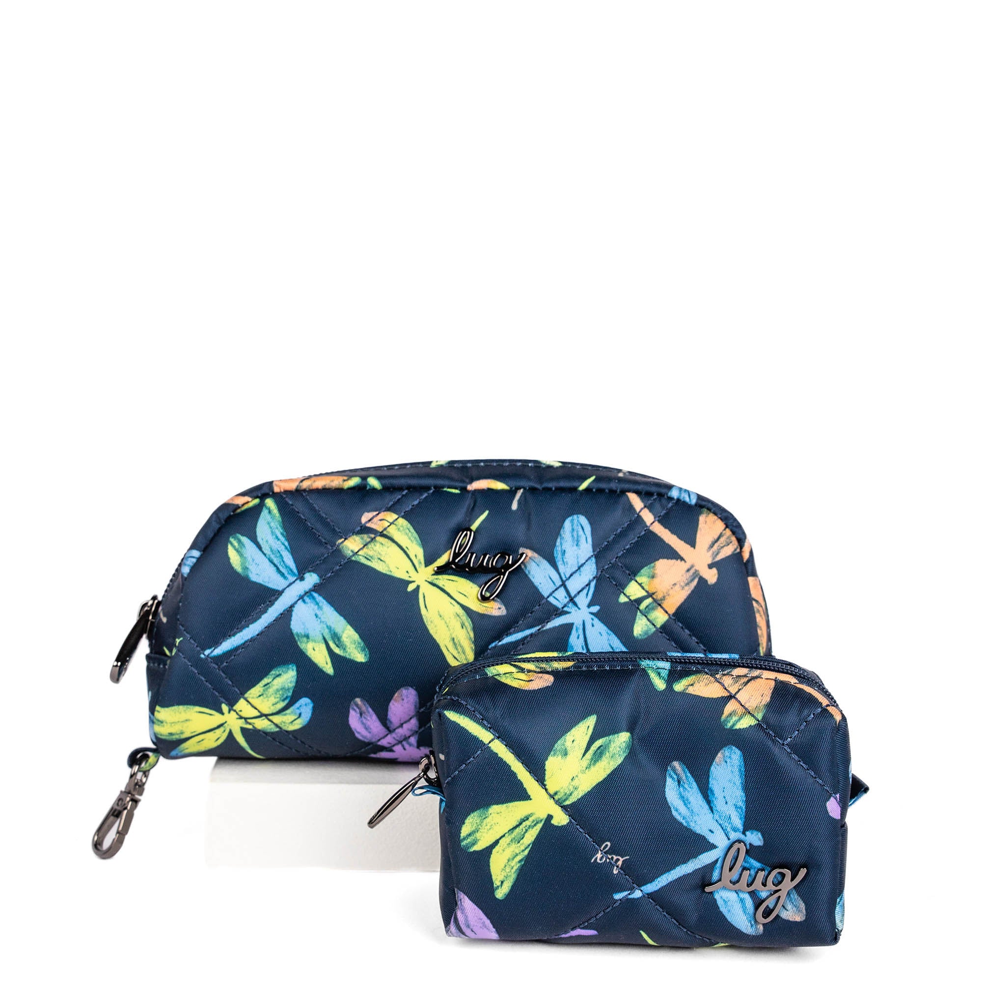 Bobsled XL Eyeglass Case & Choo Choo Mini Pill Box Set - GARDENIA GREEN - BobsledXL_MiniChooChoo_DragonflyIcepop_01