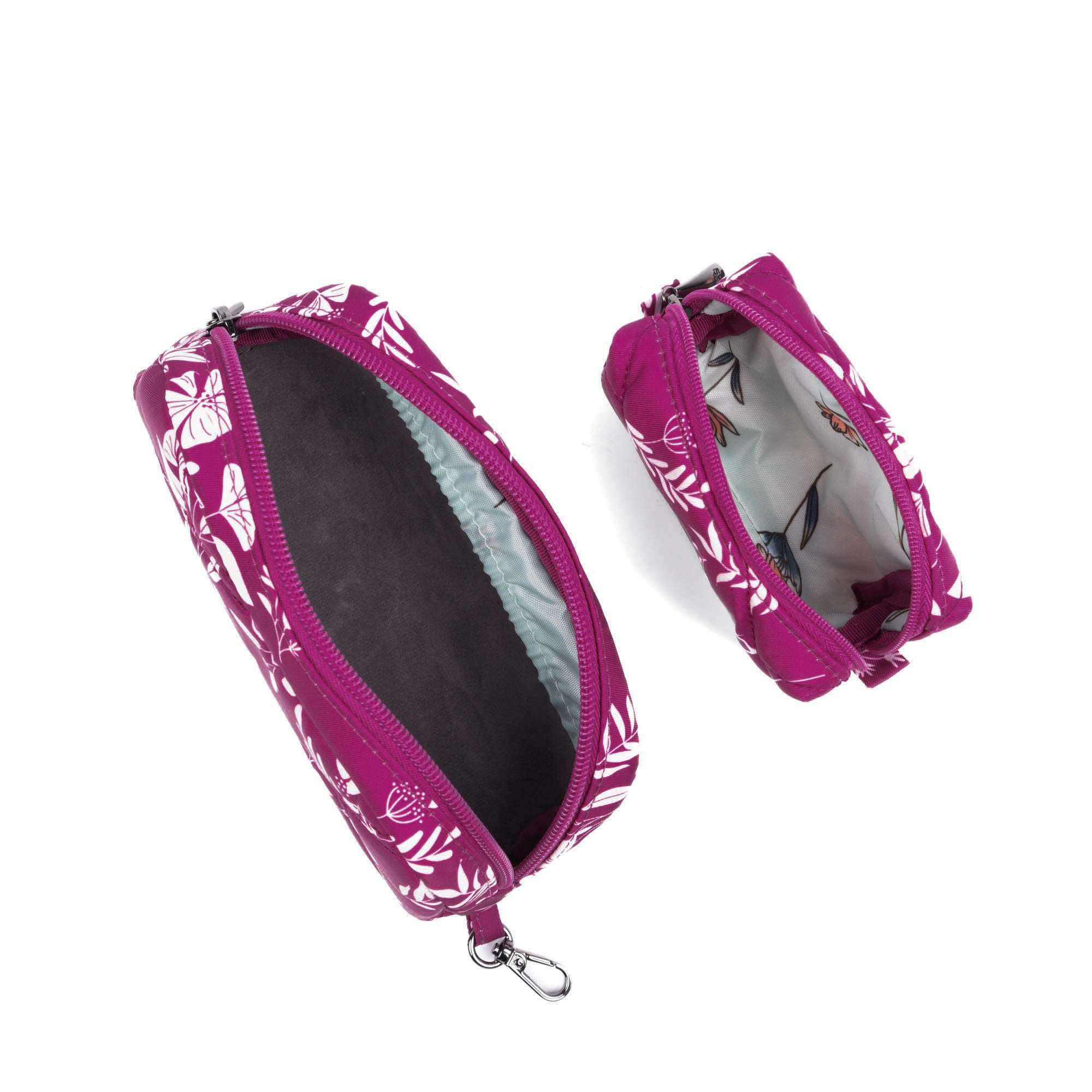 Bobsled XL Eyeglass Case & Choo Choo Mini Pill Box Set - GARDENIA GREEN - BobsledXL_MiniChooChoo_FlourishBerry_05