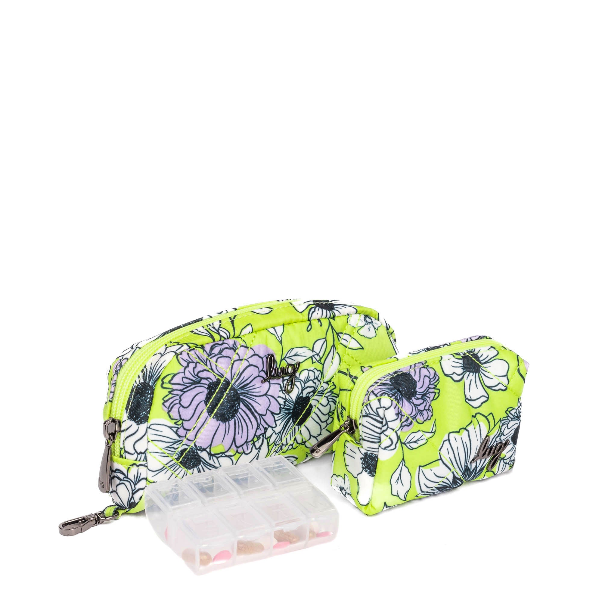 Bobsled XL Eyeglass Case & Choo Choo Mini Pill Box Set - GARDENIA GREEN - BobsledXL_MiniChooChoo_GardeniaGreen_02