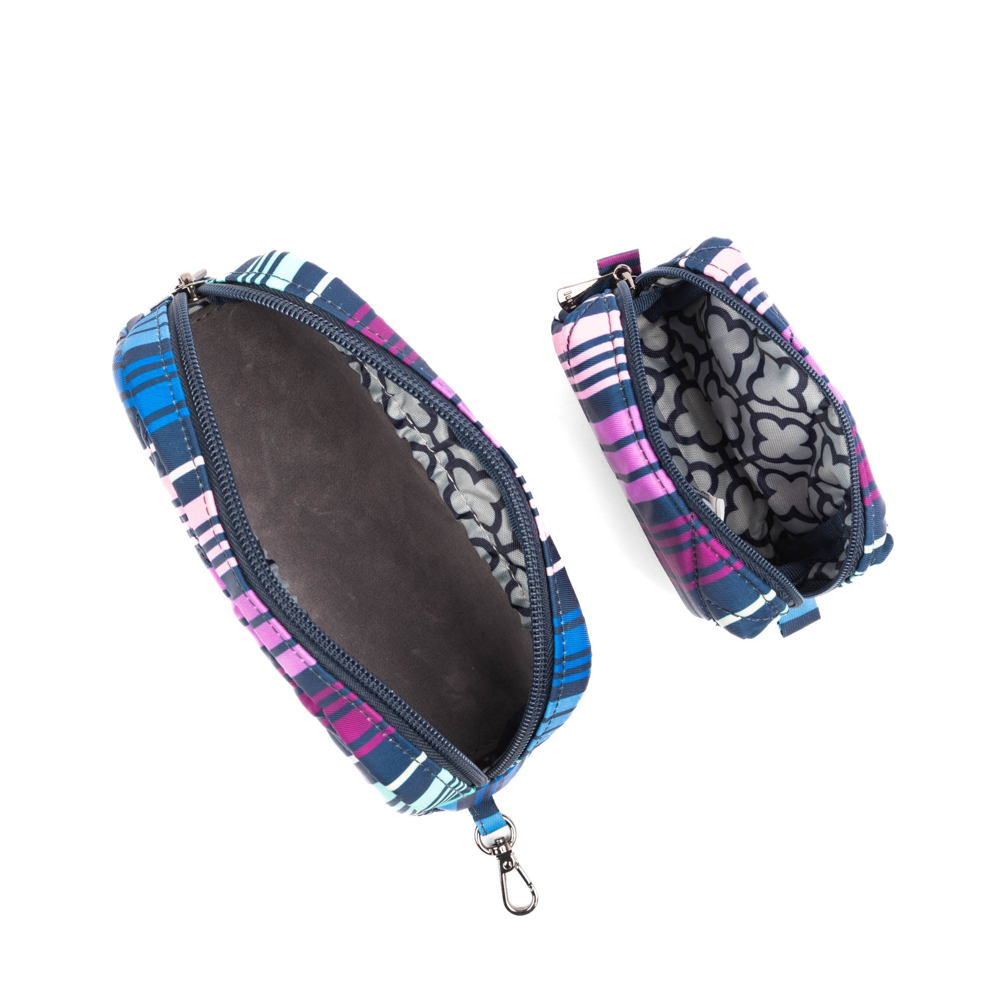 Bobsled XL Eyeglass Case & Choo Choo Mini Pill Box Set - GARDENIA GREEN - BobsledXL_MiniChooChoo_LoveStripeMulti_05