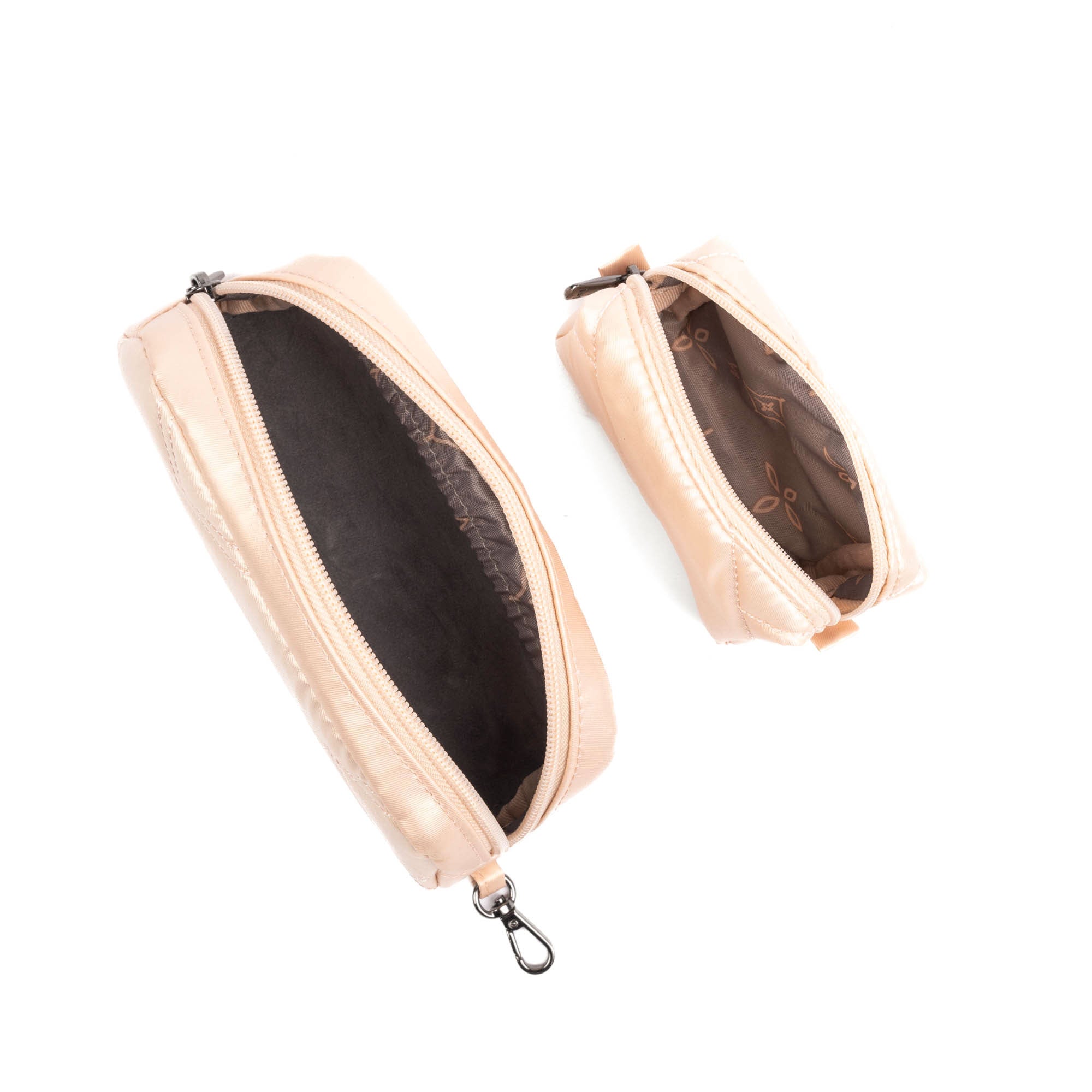 Bobsled XL Eyeglass Case & Choo Choo Mini Pill Box Set - GARDENIA GREEN - BobsledXL_MiniChooChoo_MetallicRoseGold_05