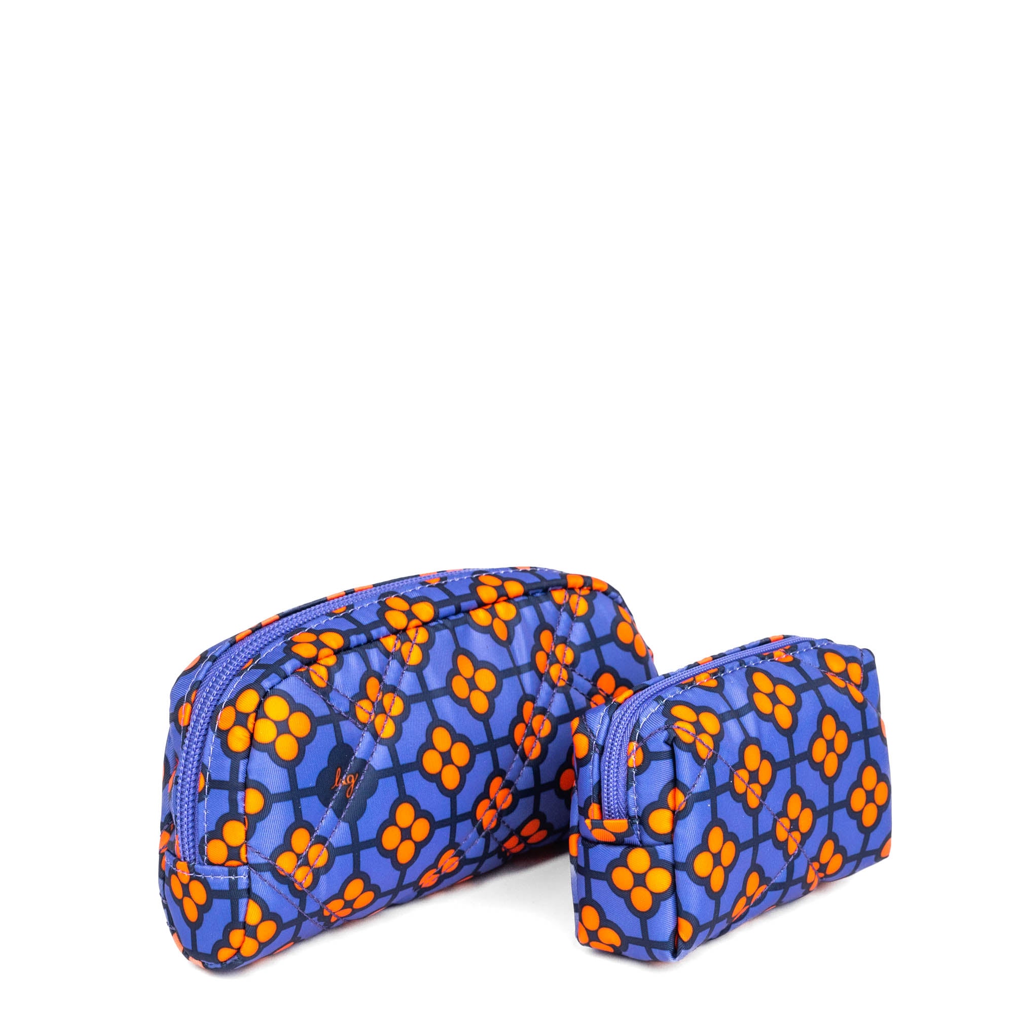 Bobsled XL Eyeglass Case & Choo Choo Mini Pill Box Set - GARDENIA GREEN - BobsledXL_MiniChooChoo_VeryBerryBlue_04