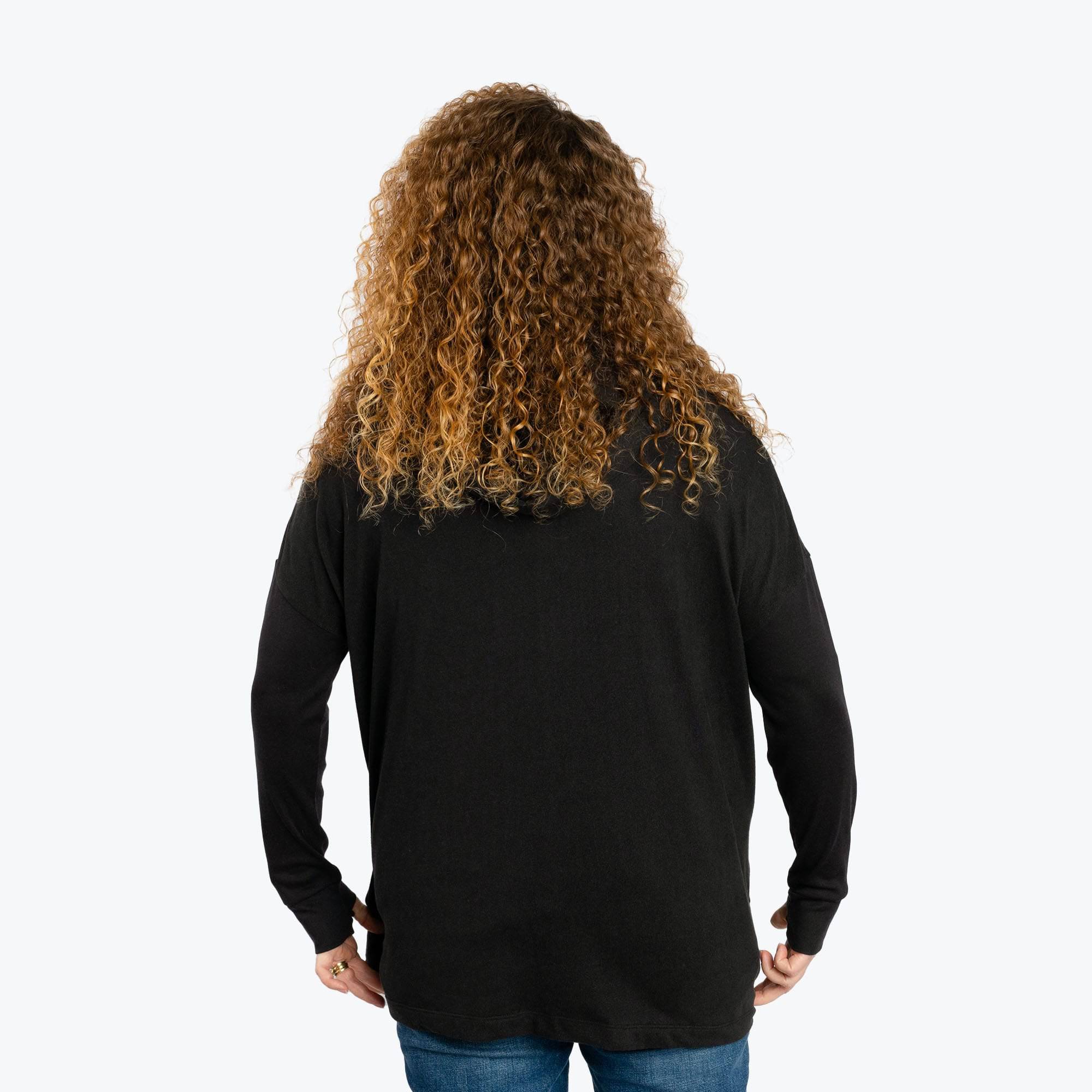 Bolero Brushed Sweater Knit Zip-Up - BLACK - BoleroZipUpSweater_Black_02