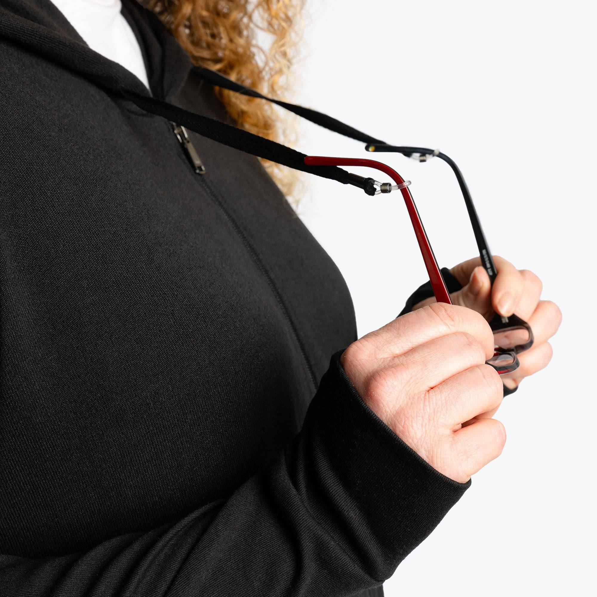 Bolero Brushed Sweater Knit Zip-Up - BLACK - BoleroZipUpSweater_Black_04