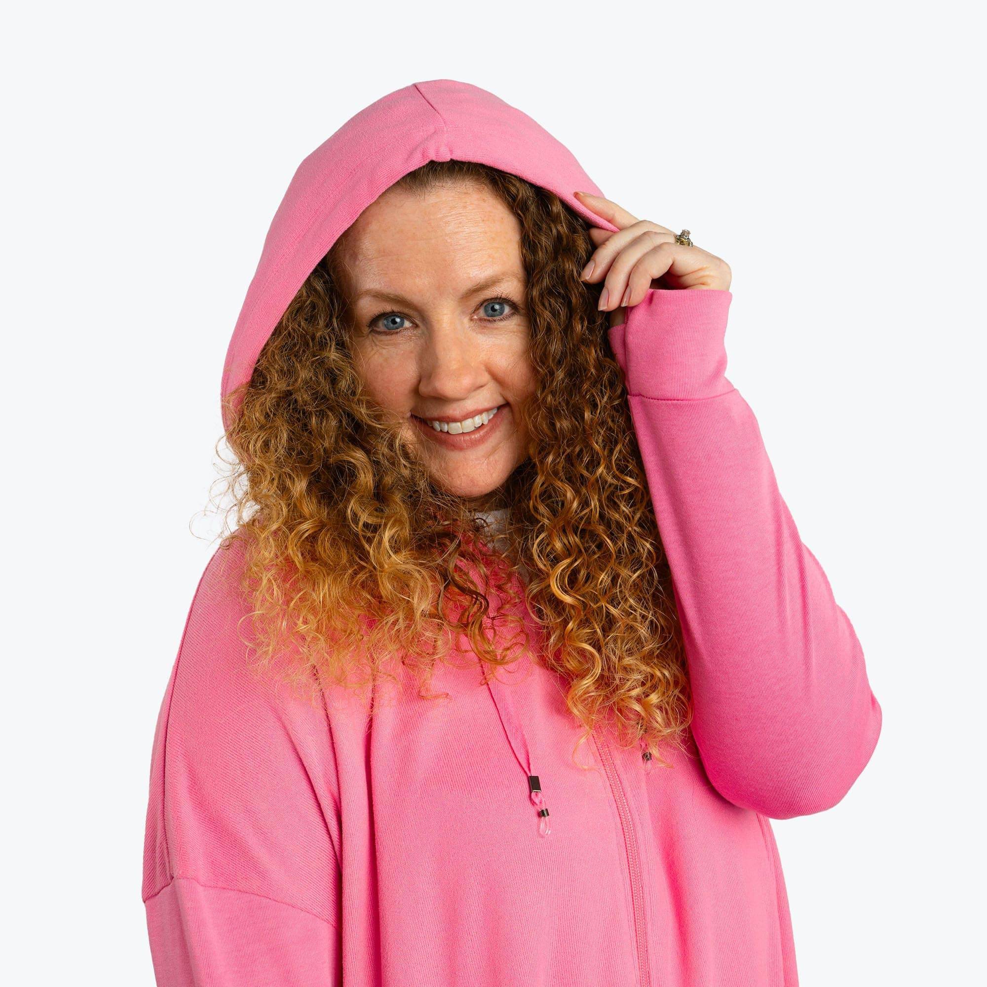 Bolero Brushed Sweater Knit Zip-Up - PINK TOURMALINE - BoleroZipUpSweater_PinkTourmaline_03