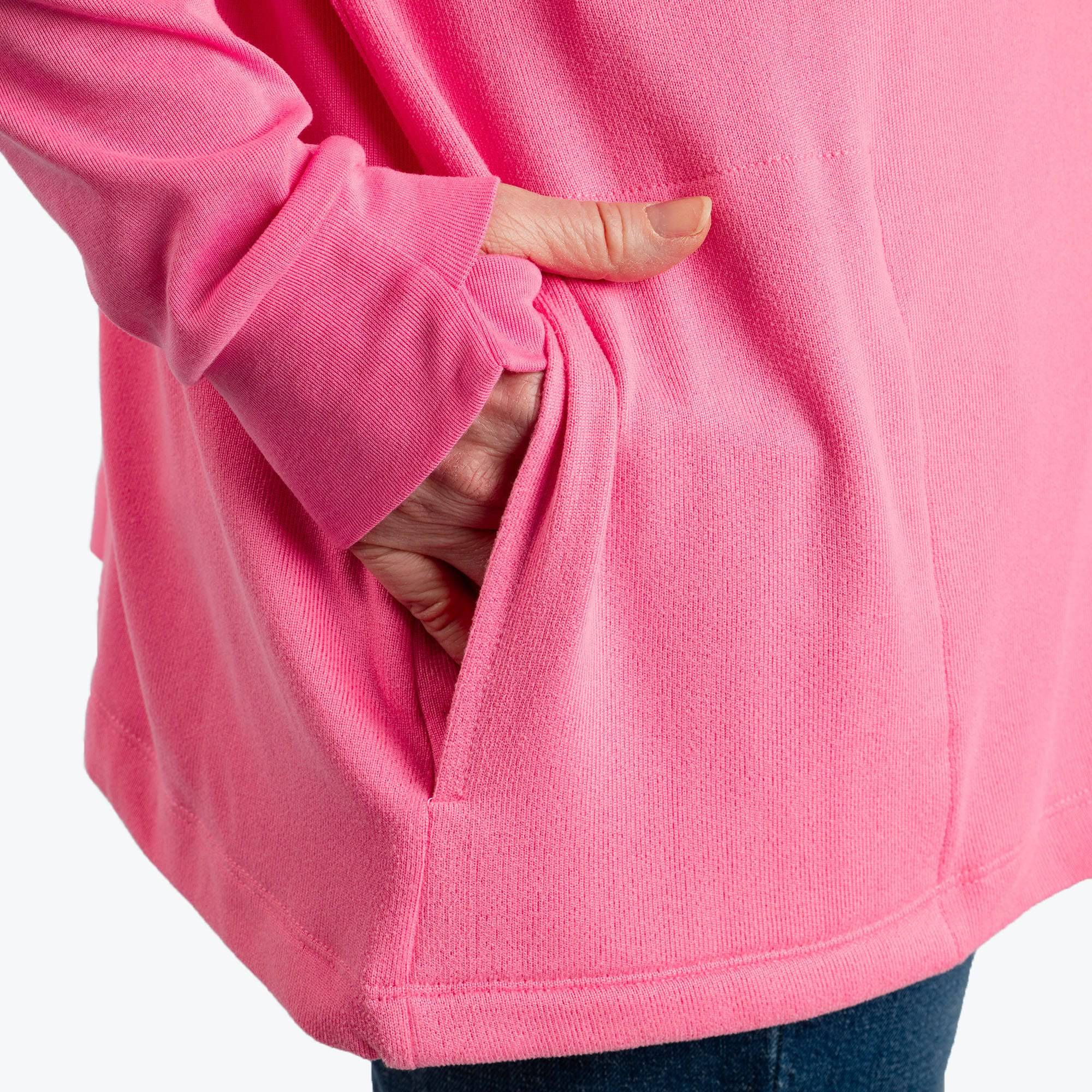 Bolero Brushed Sweater Knit Zip-Up - PINK TOURMALINE - BoleroZipUpSweater_PinkTourmaline_06