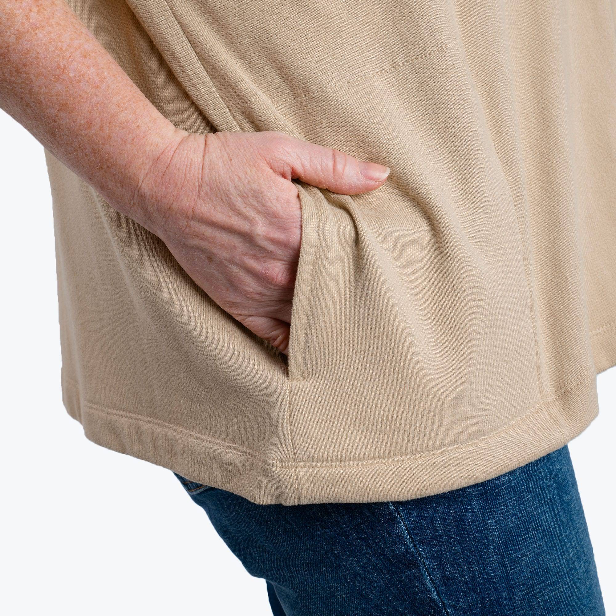 Bolero Brushed Sweater Knit Zip-Up - SAND - BoleroZipUpSweater_Sand_06