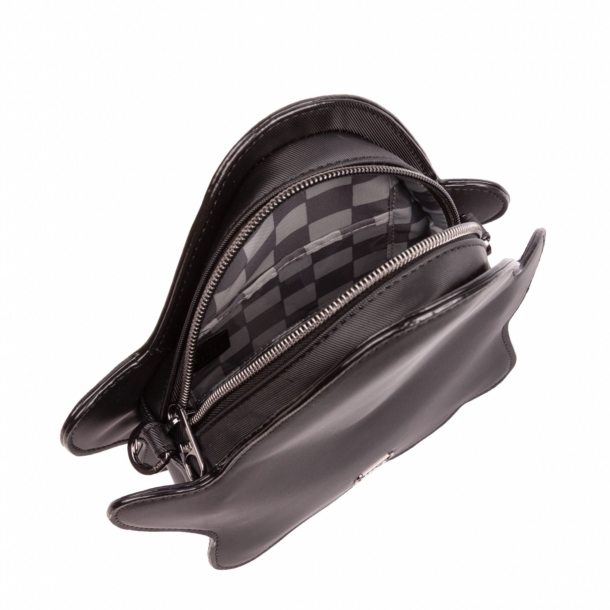 Boo Satin Luxe VL Ghost Crossbody Bag - BLACK - BooSatinLuxe_Black_Angle_05