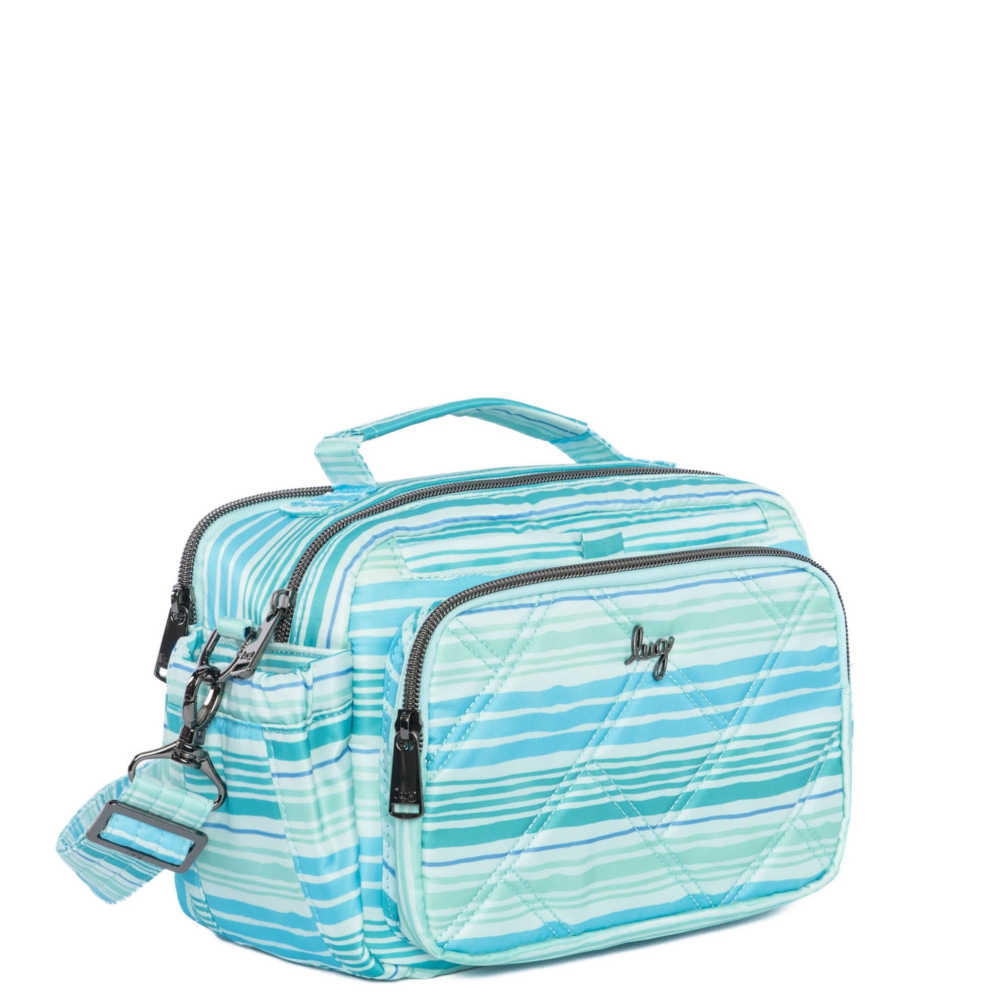 Boomer Crossbody Bag - LOVE WAVES AQUA - Boomer_LovewavesAqua_02