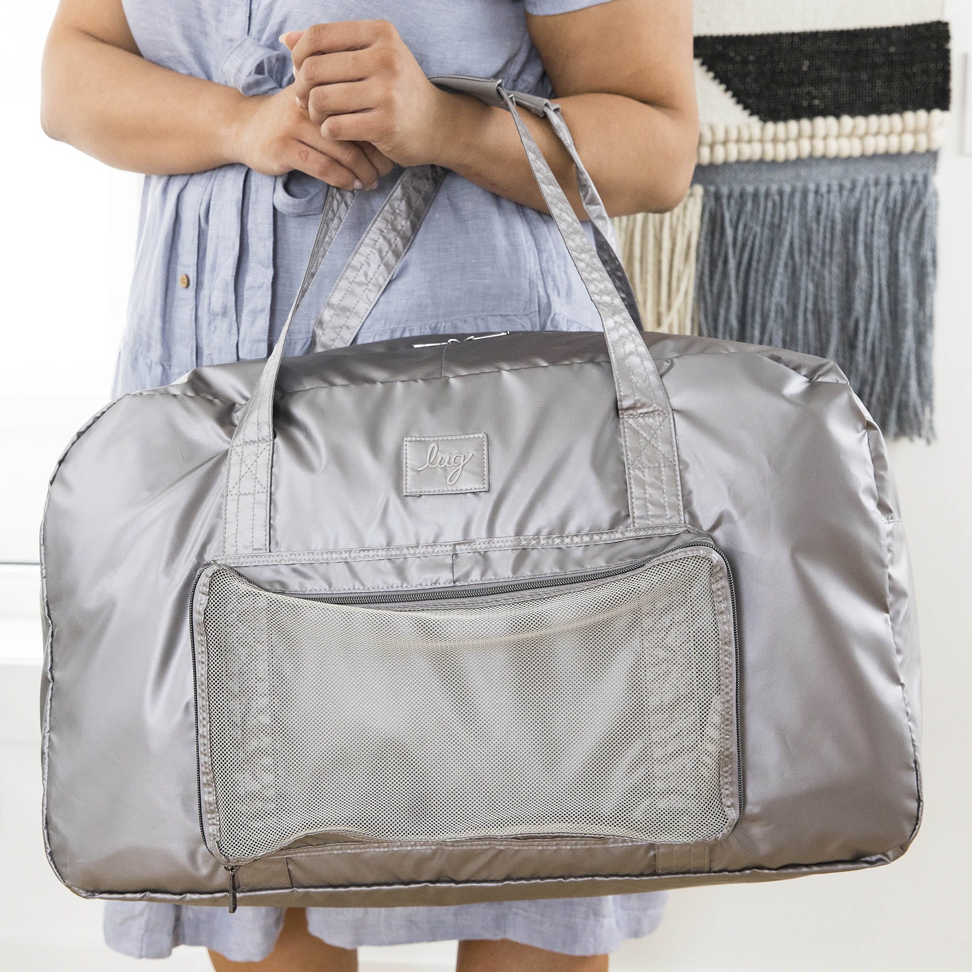 Bossa Nova Packable Duffel Bag - METALLIC PEARL - BossaNovaPackable_Lifestyle_04