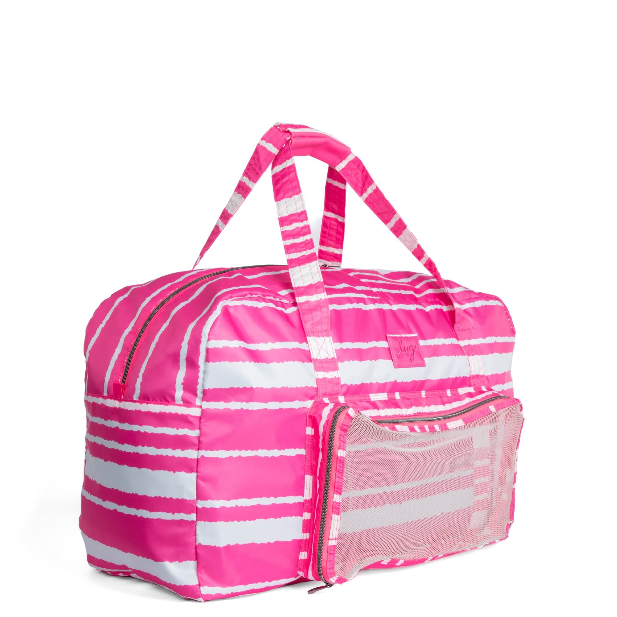 Bossa Nova Packable Duffel Bag - MAGENTA STRIPE - BossaNovaPackable_MagentaStripe_02