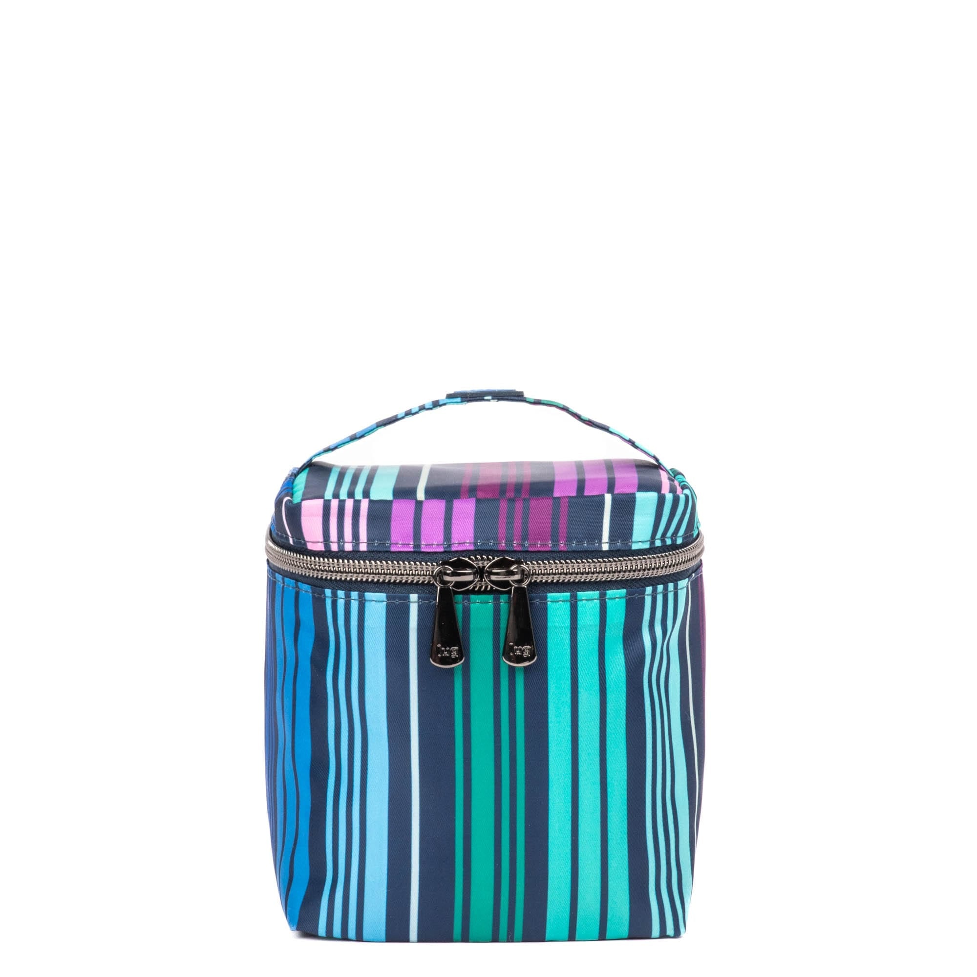 Box Top Cosmetic Case - LOVE STRIPE MULTI - BoxTopPouchSingle_LoveStripeMulti_01