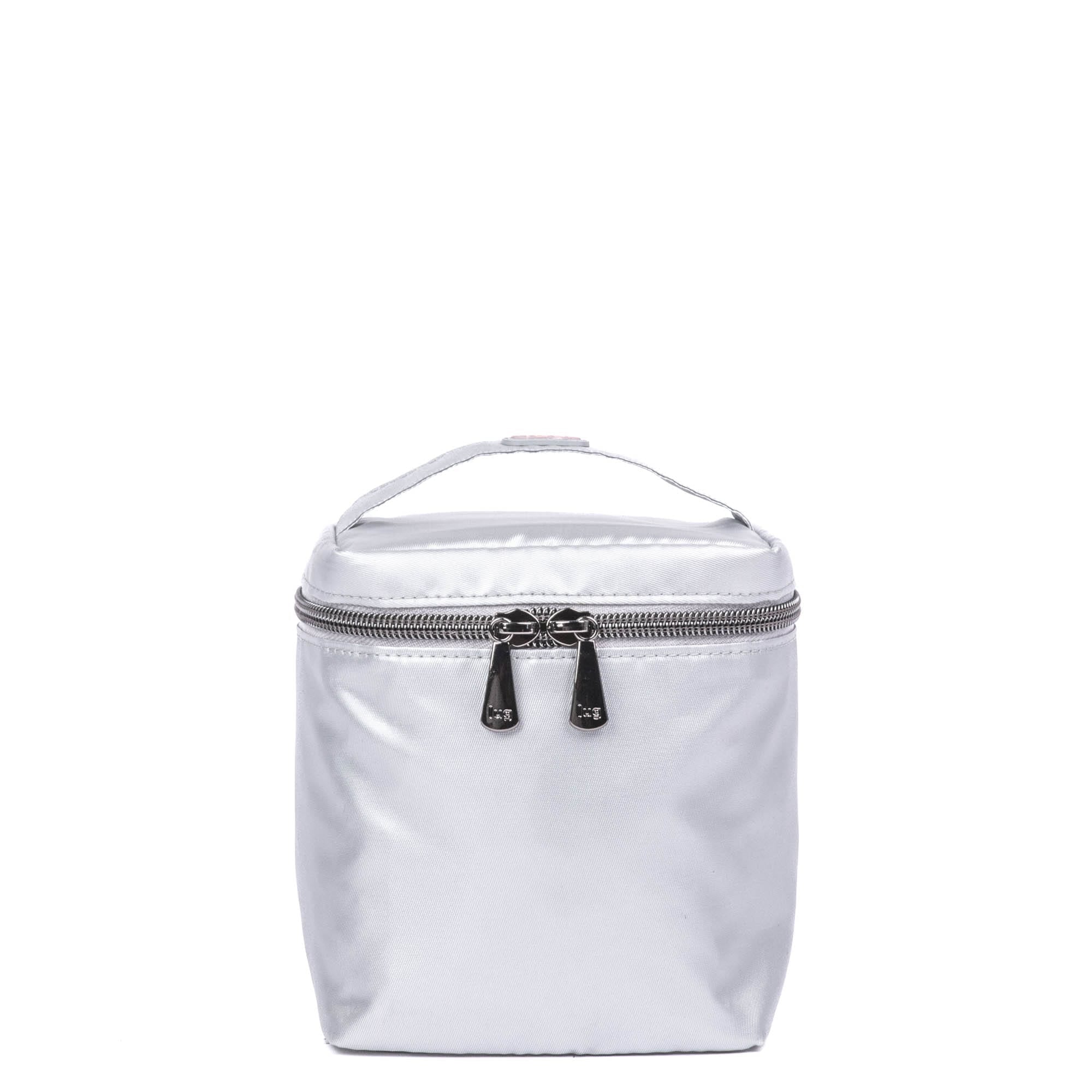 Box Top Cosmetic Case - METALLIC SILVER - BoxTopPouchSingle_MetallicSilver_01