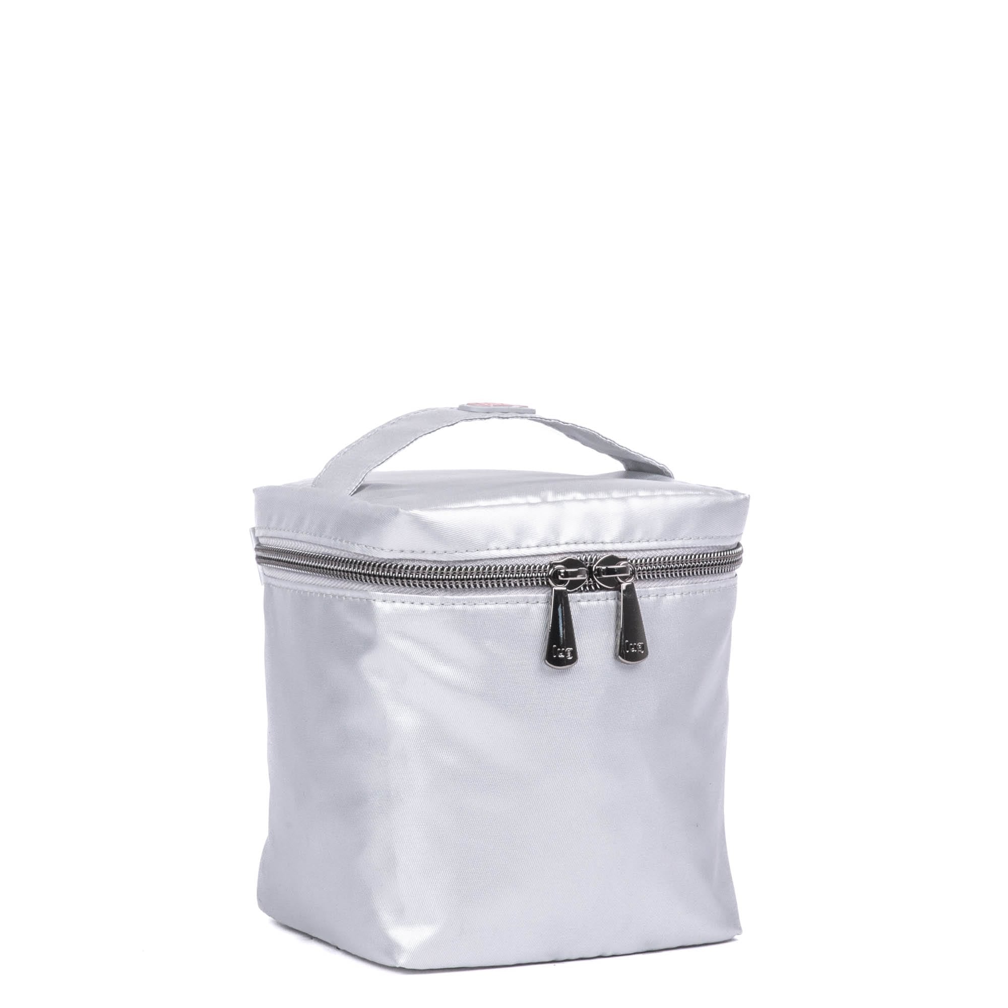 Box Top Cosmetic Case - METALLIC SILVER - BoxTopPouchSingle_MetallicSilver_02