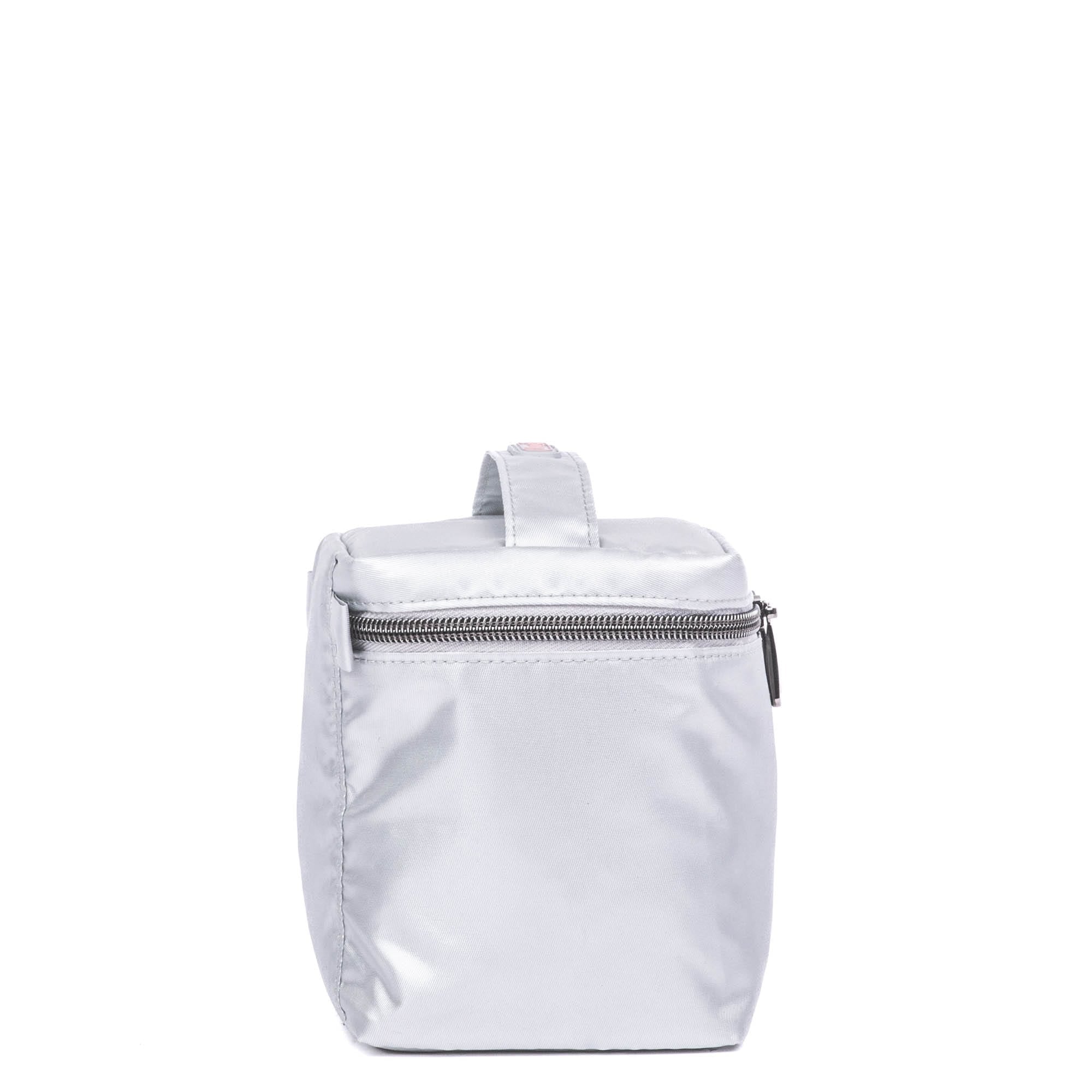 Box Top Cosmetic Case - METALLIC SILVER - BoxTopPouchSingle_MetallicSilver_03