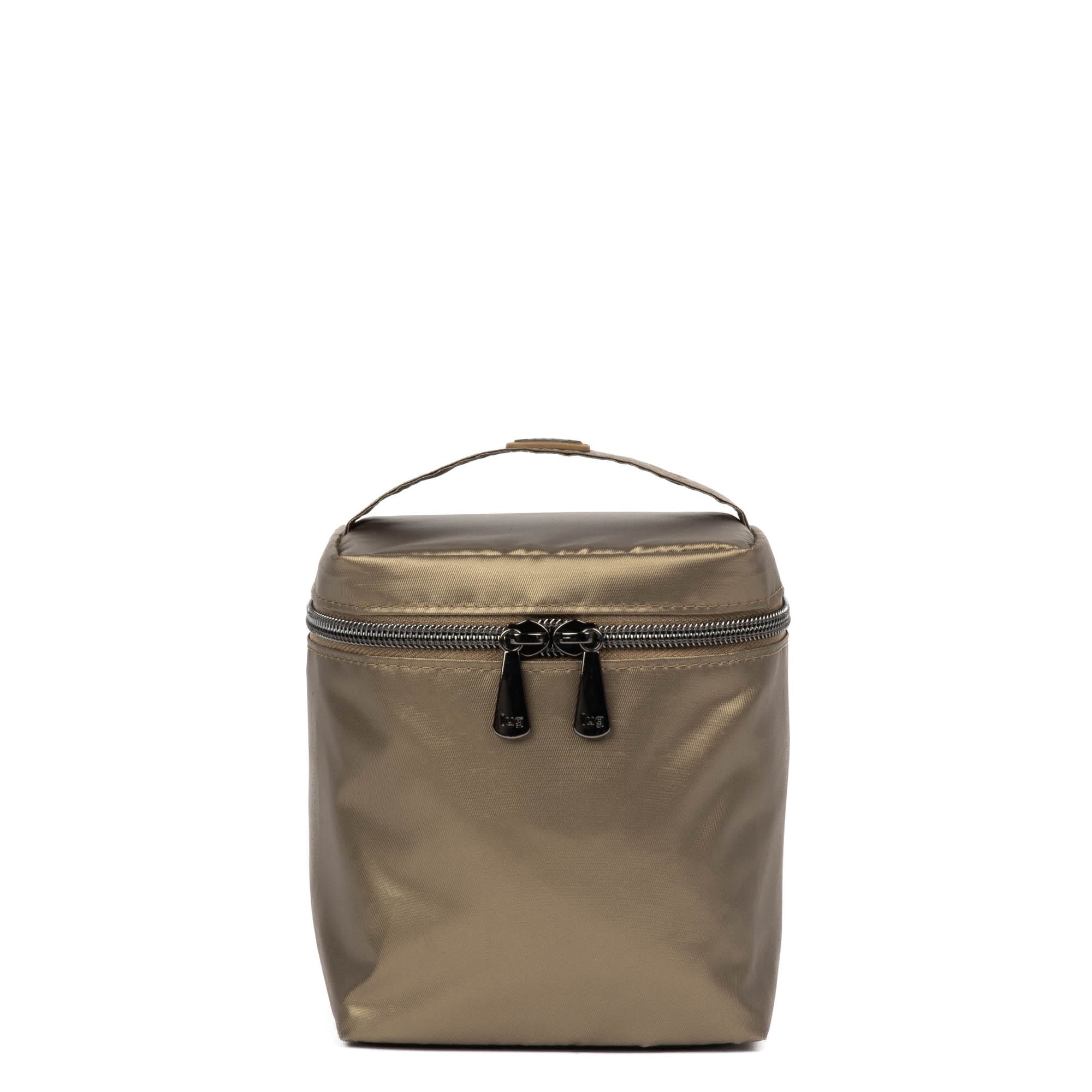 Box Top Cosmetic Case - METALLIC WALNUT - BoxTopPouchSingle_MetallicWalnut_01