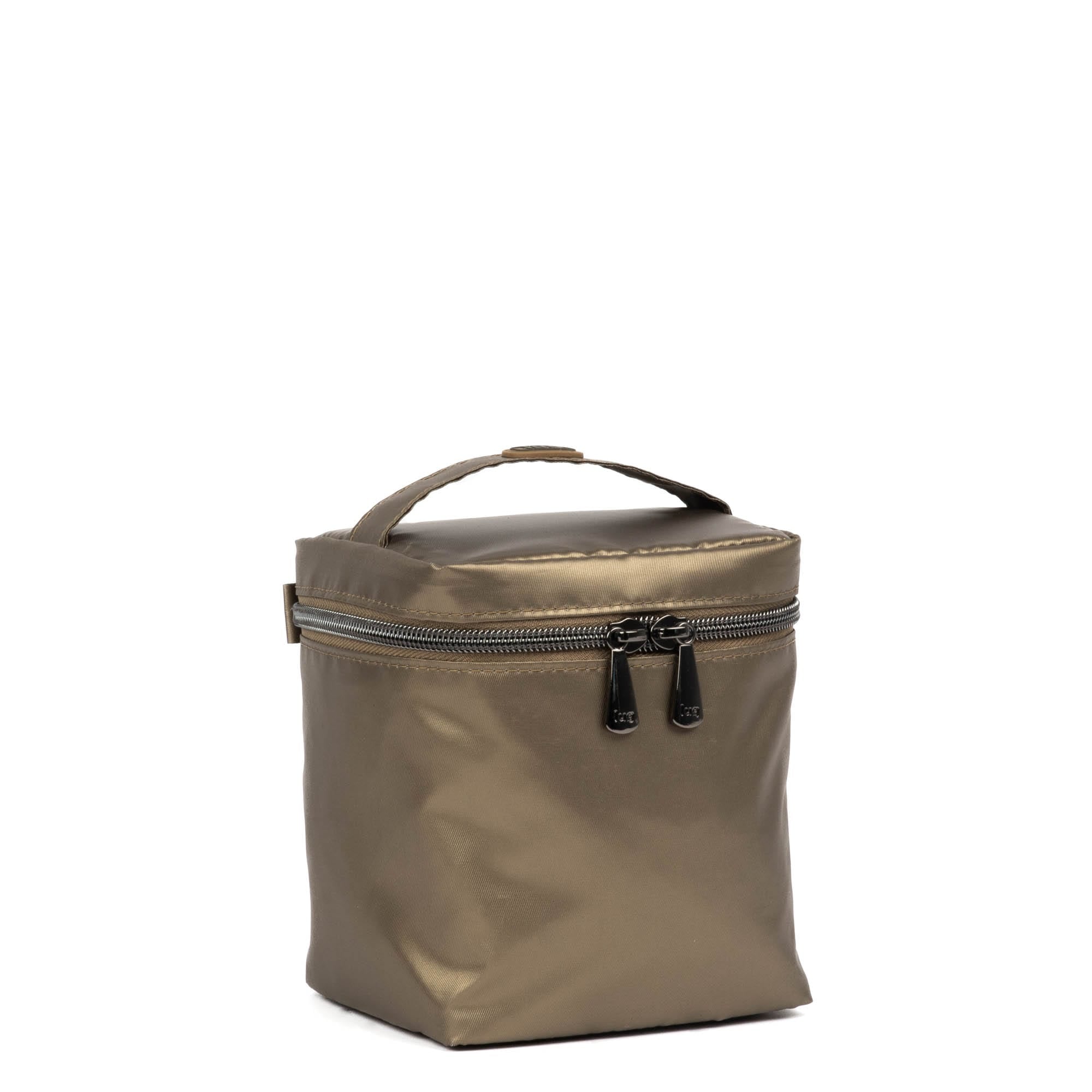 Box Top Cosmetic Case - METALLIC WALNUT - BoxTopPouchSingle_MetallicWalnut_02