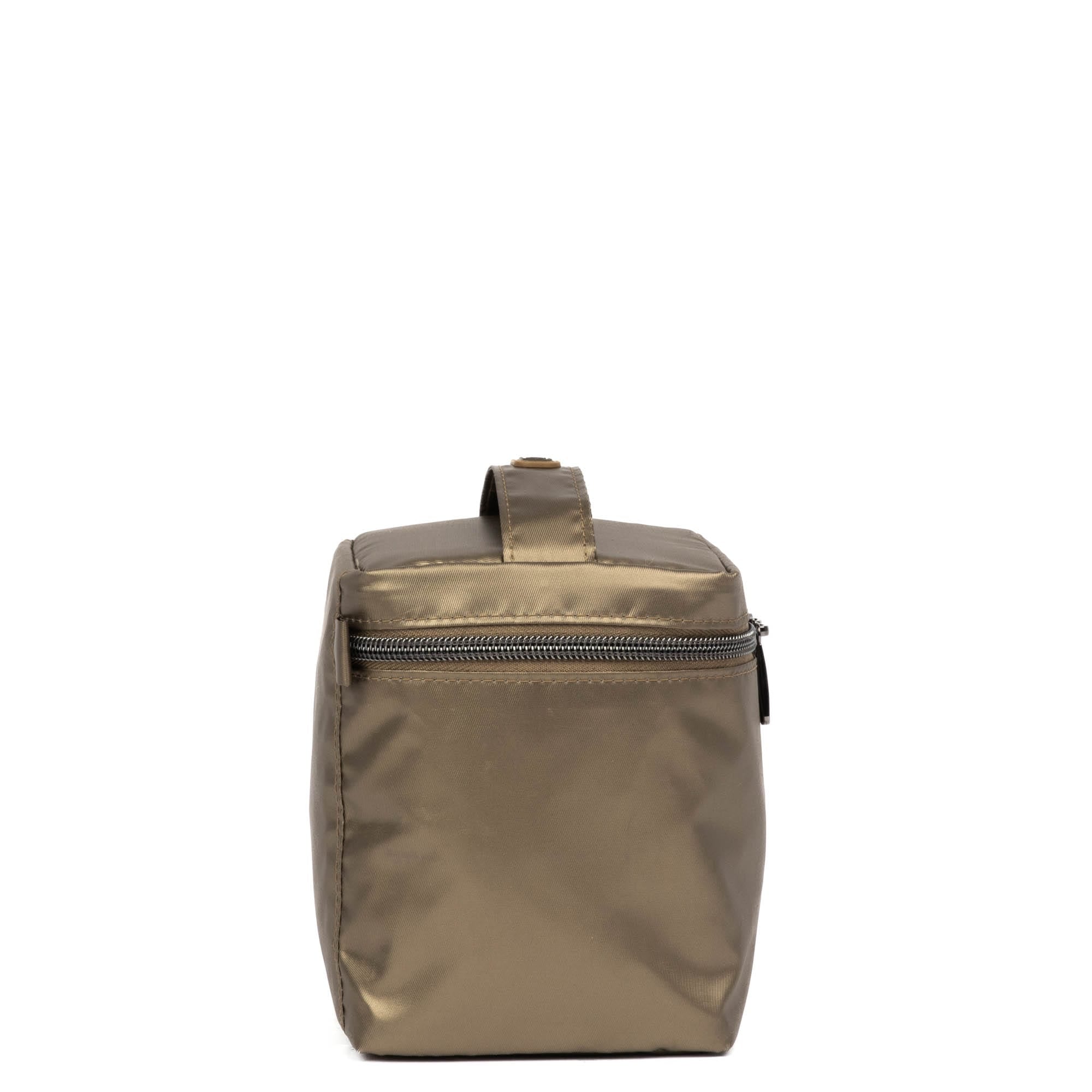 Box Top Cosmetic Case - METALLIC WALNUT - BoxTopPouchSingle_MetallicWalnut_03