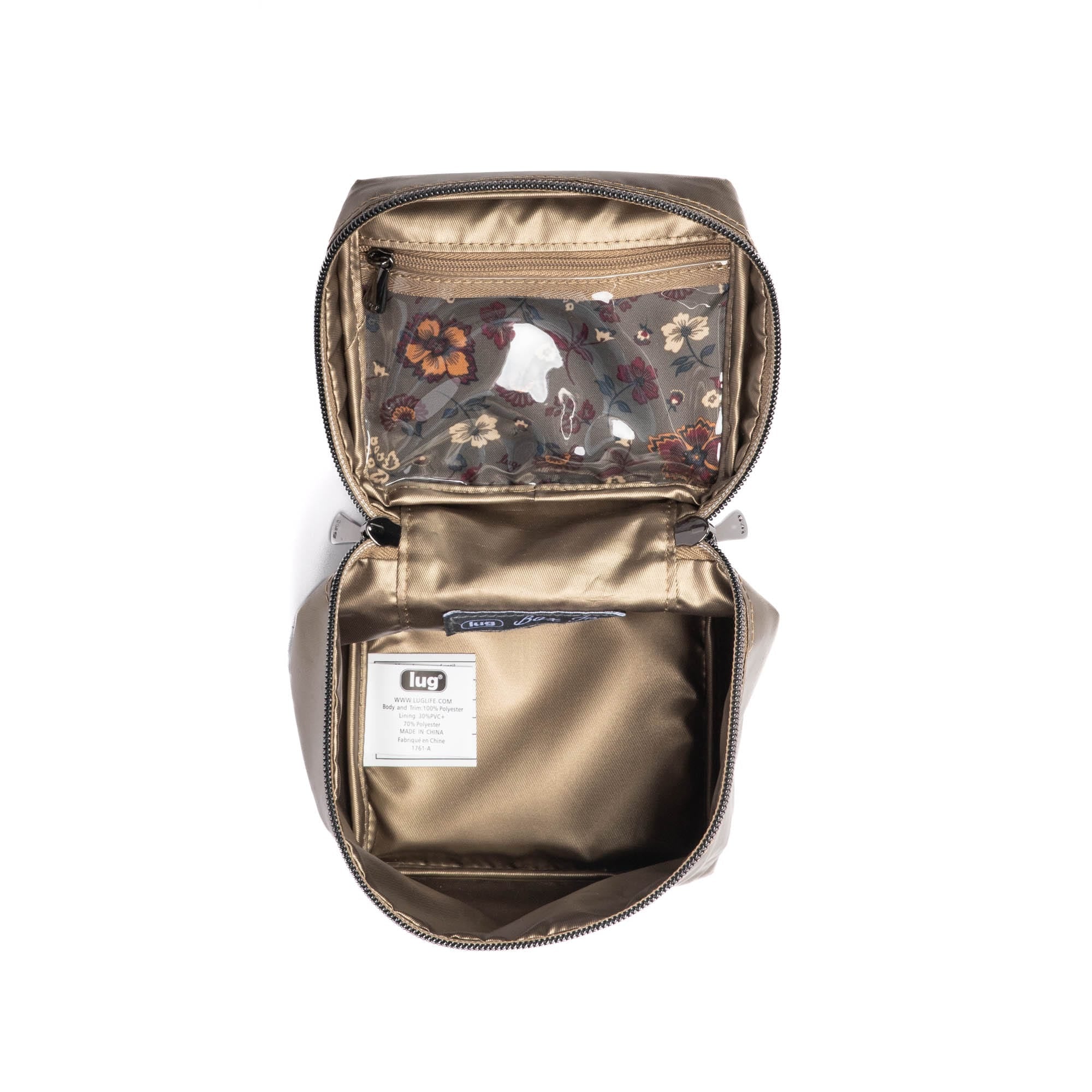 Box Top Cosmetic Case - METALLIC WALNUT - BoxTopPouchSingle_MetallicWalnut_05