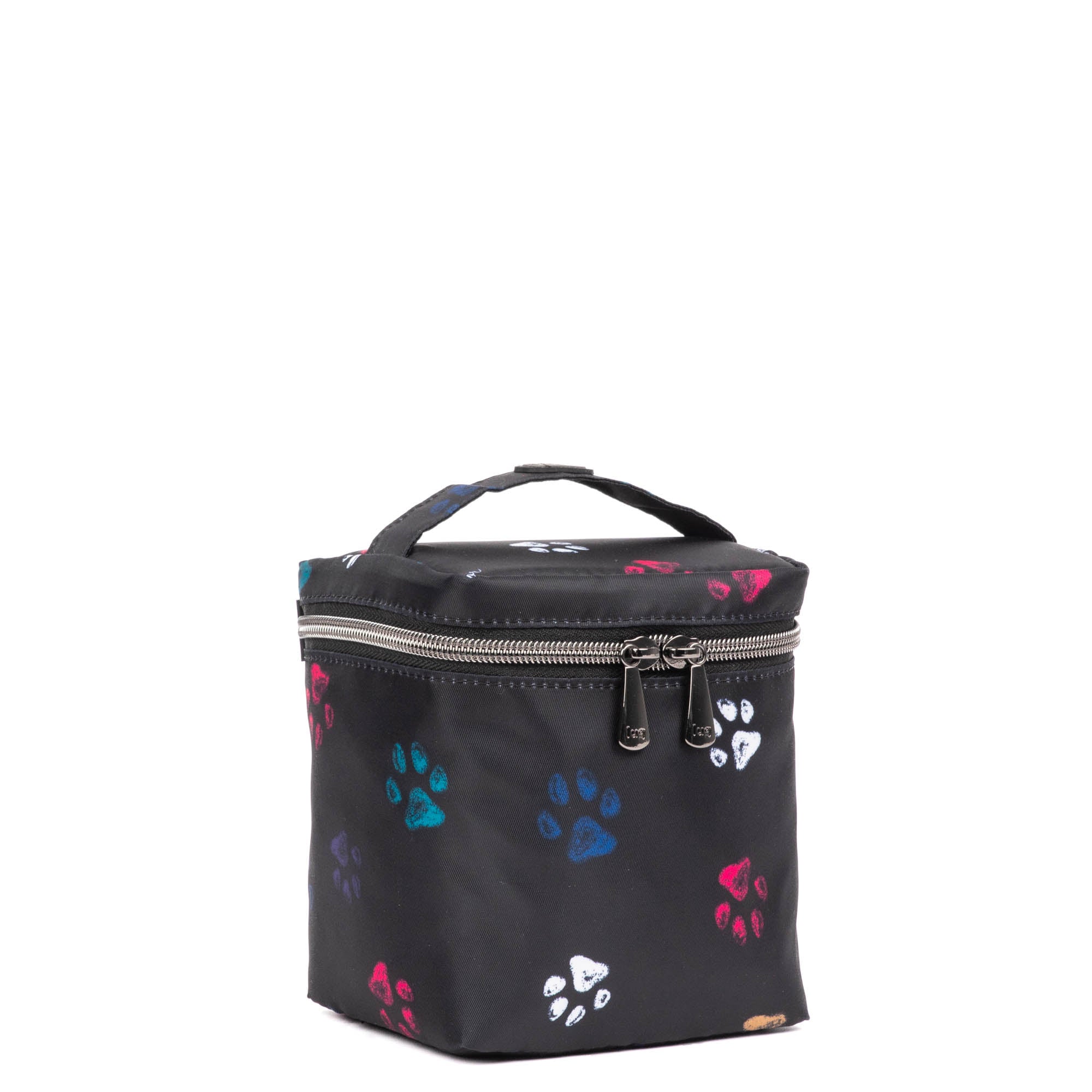Box Top Cosmetic Case - PAWS BLACK - BoxTopPouchSingle_PawsBlack_02
