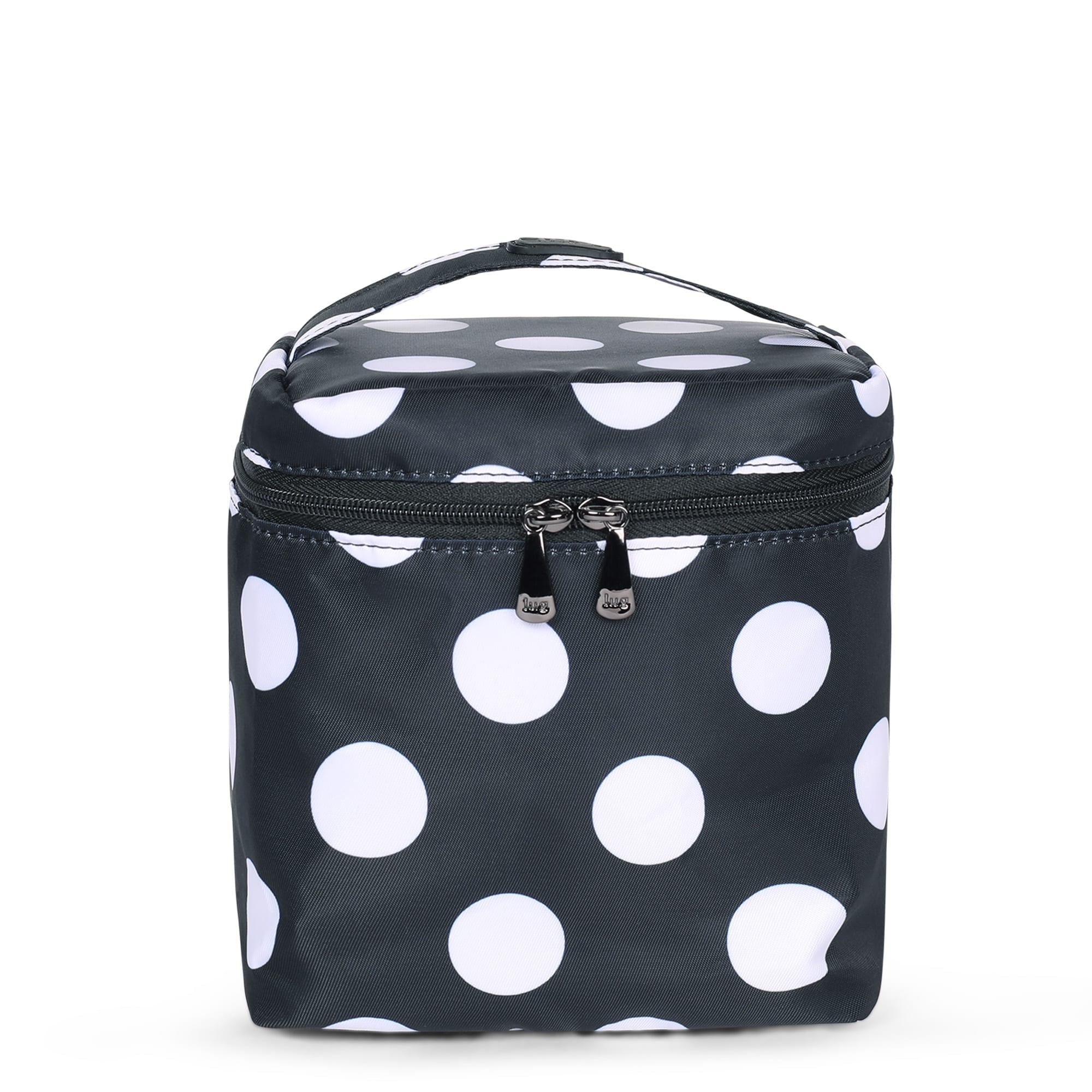 Box Top Cosmetic Case - BLACK LARGE DOT - BoxTop_BlackLargeDot_01