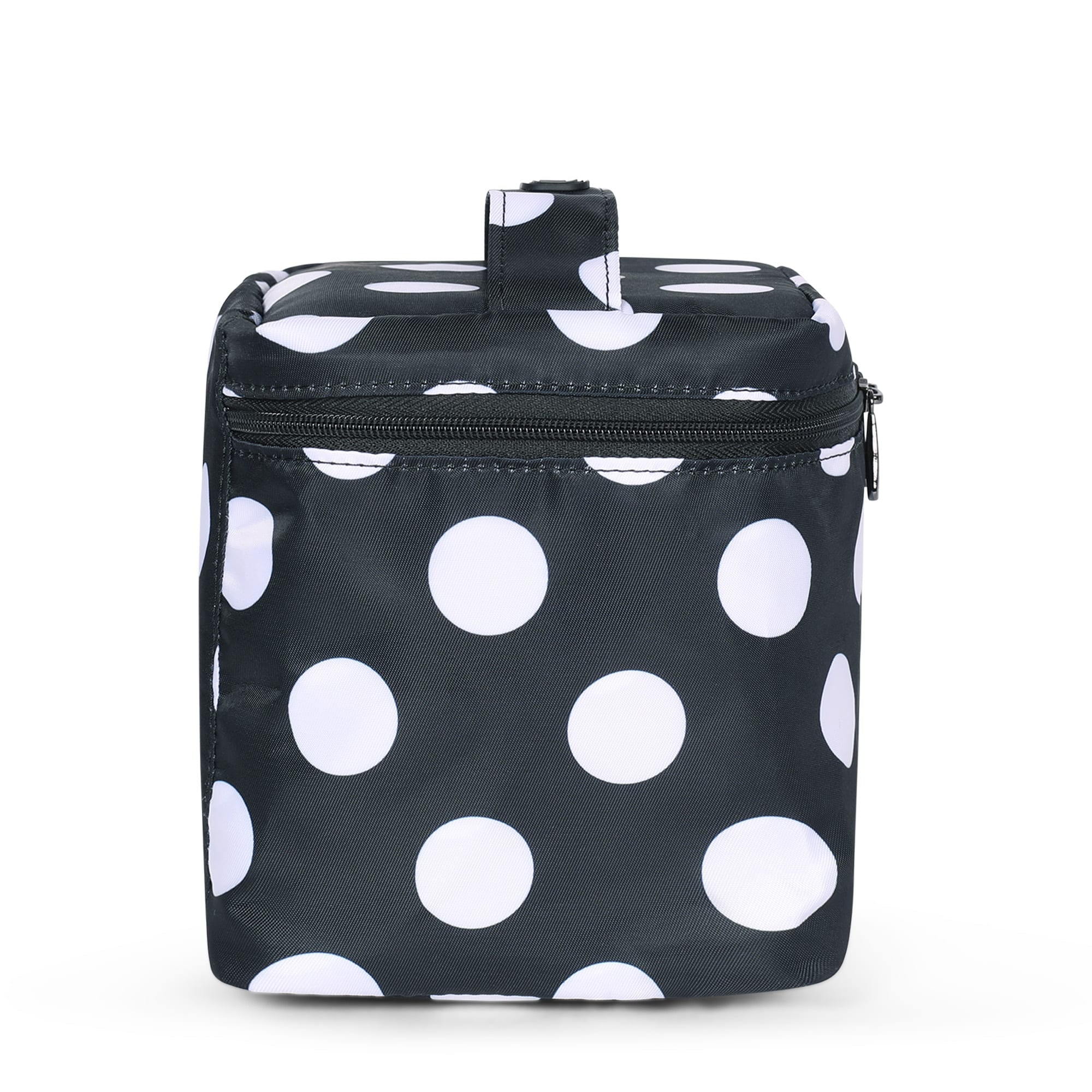 Box Top Cosmetic Case - BLACK LARGE DOT - BoxTop_BlackLargeDot_03