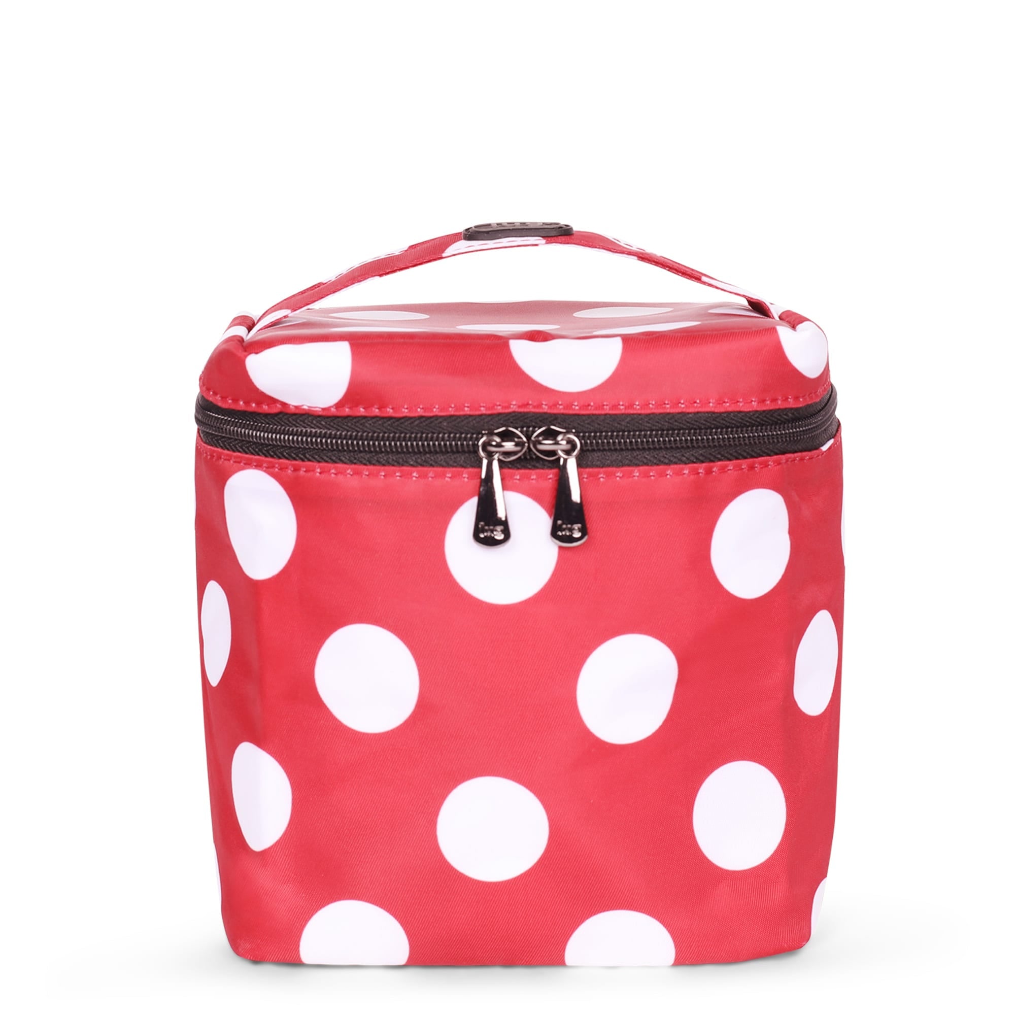 Box Top Cosmetic Case - CRIMSON LARGE DOT - BoxTop_Crimson_Lg_Dot_01