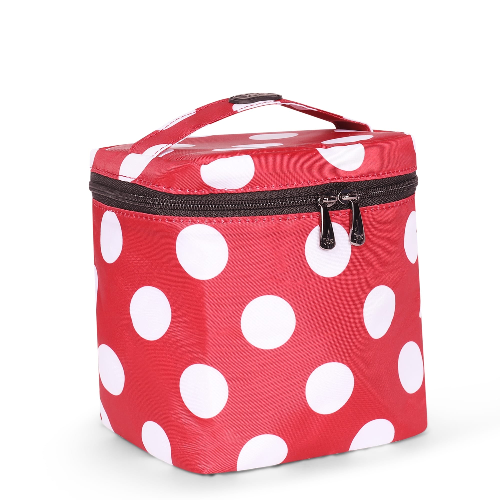 Box Top Cosmetic Case - CRIMSON LARGE DOT - BoxTop_Crimson_Lg_Dot_02