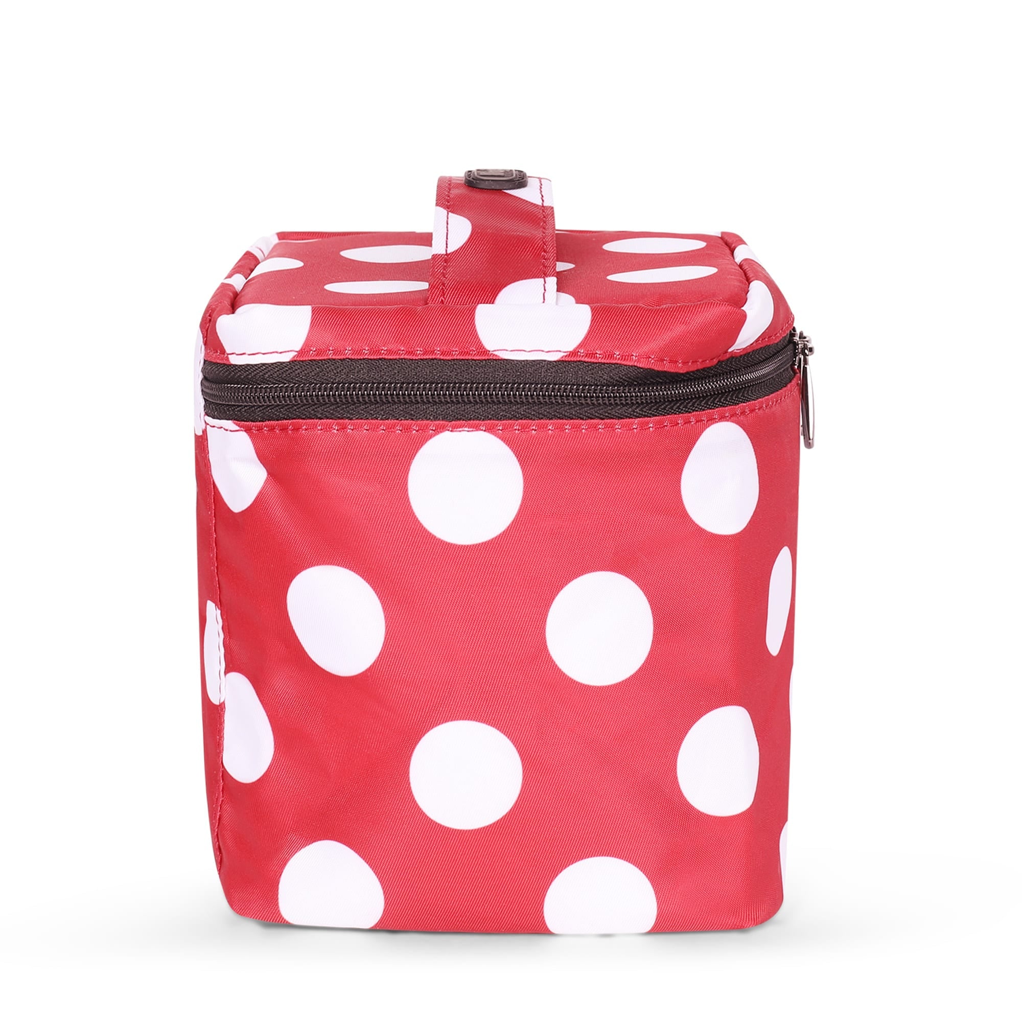 Box Top Cosmetic Case - CRIMSON LARGE DOT - BoxTop_Crimson_Lg_Dot_03