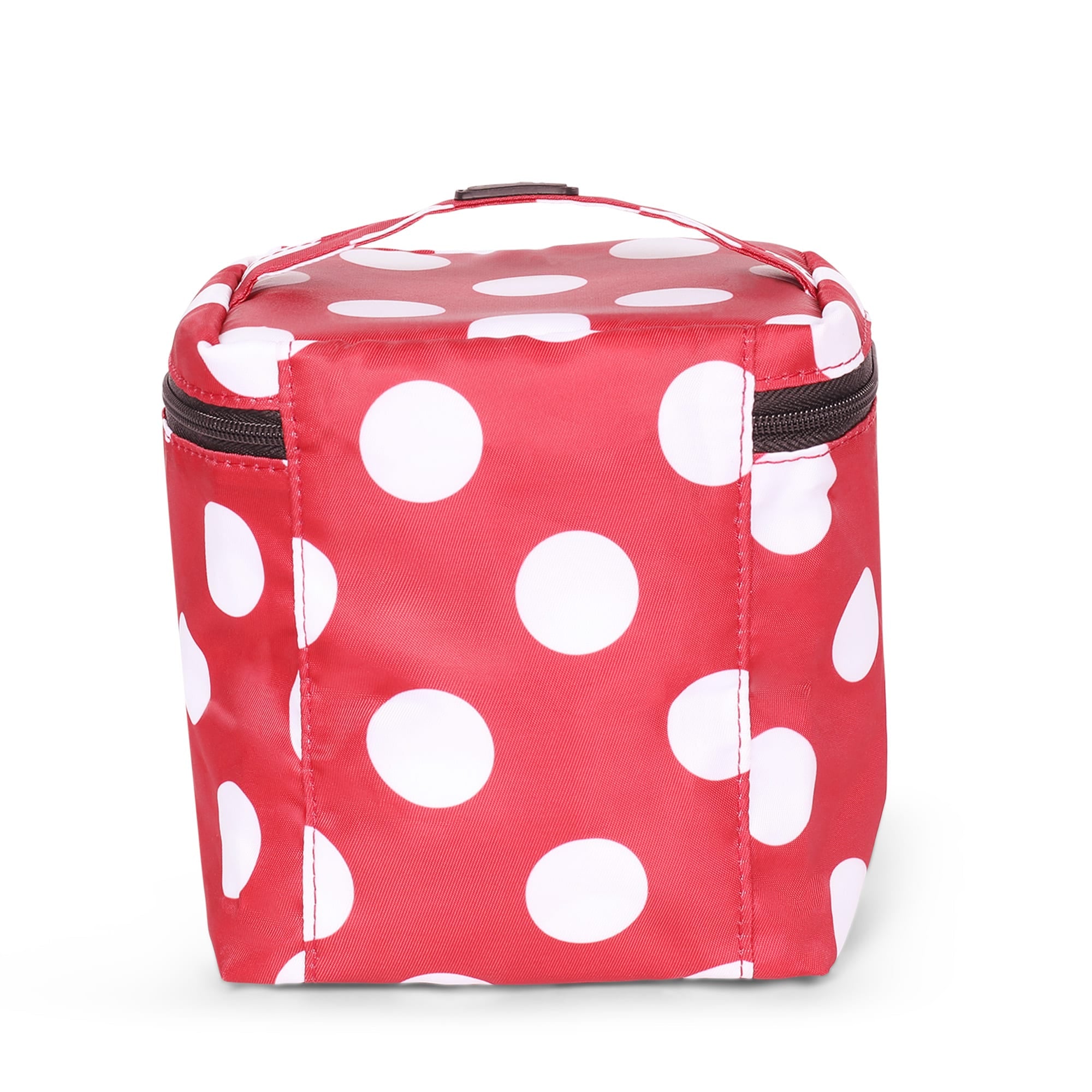 Box Top Cosmetic Case - CRIMSON LARGE DOT - BoxTop_Crimson_Lg_Dot_04