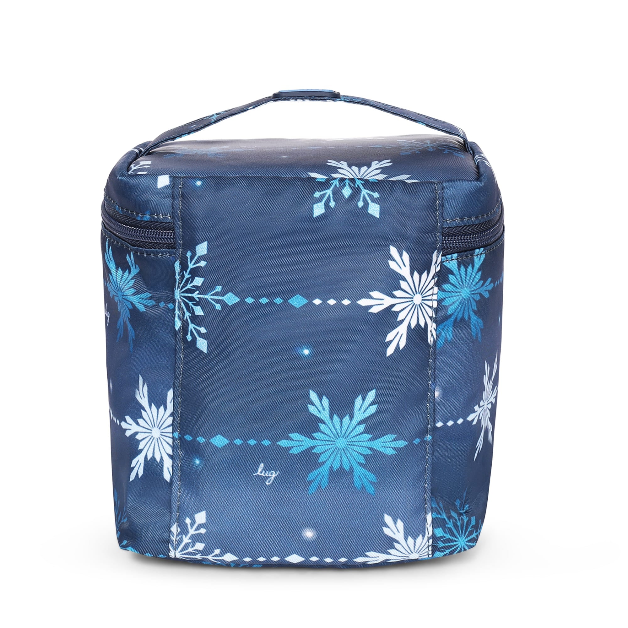 Box Top Cosmetic Case - SNOWFLAKE NAVY - BoxTop_SnowflakeNavy_04