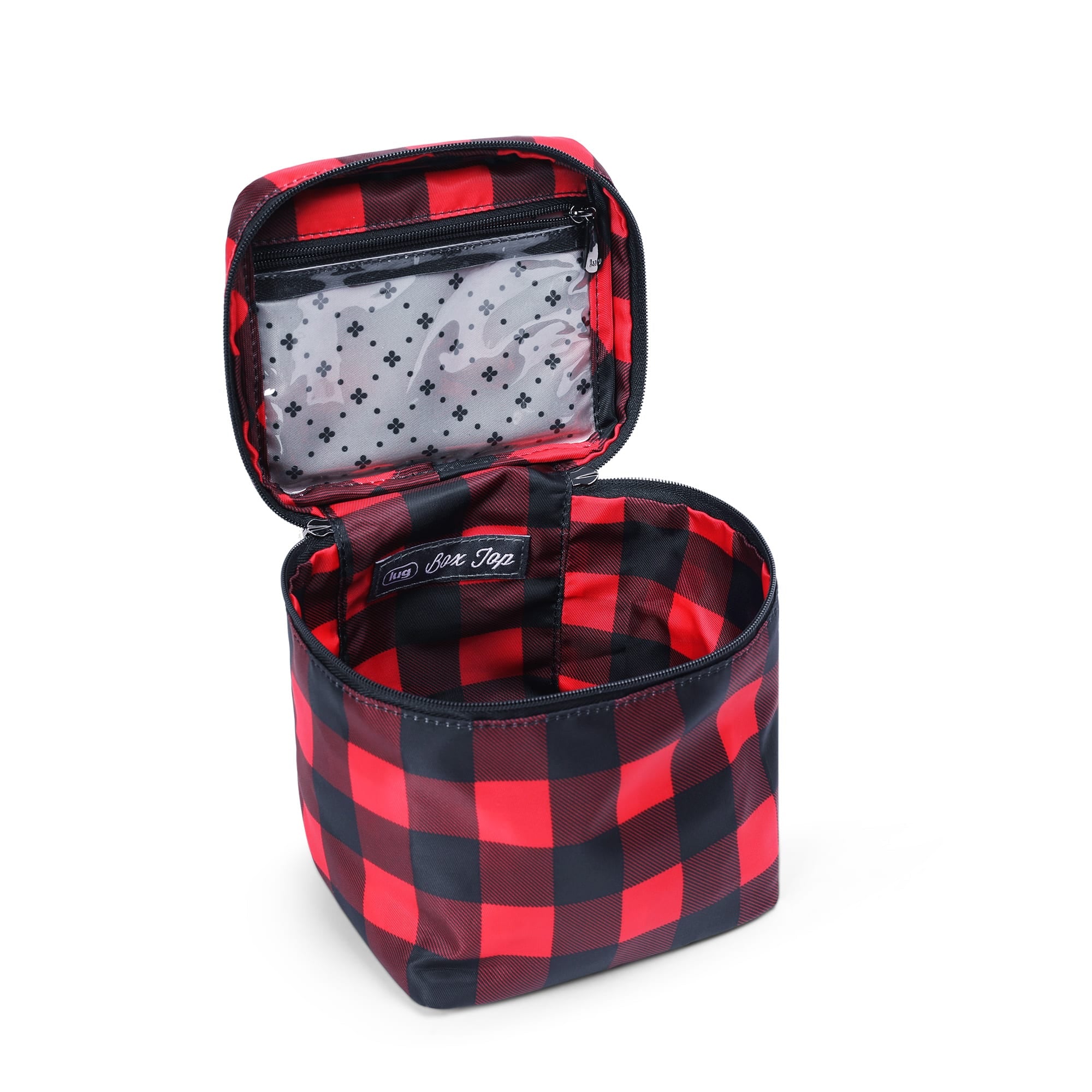 Box Top Cosmetic Case - BUFFALO CHECK RED SMALL - BoxTop__Buffalo_Check_Red_05