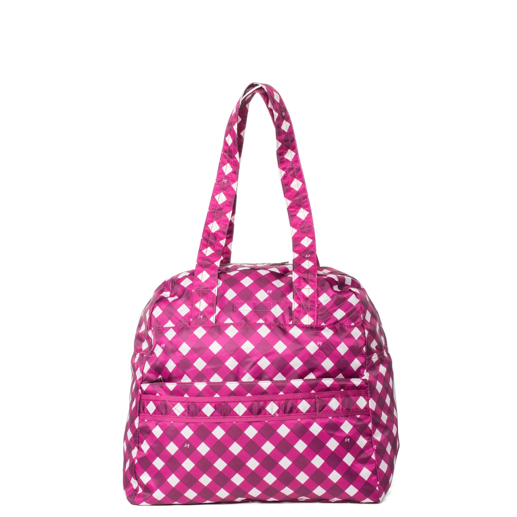 Boxer Packable Duffel Bag - GINGHAM BERRY - BoxerPackable_GinghamBerry_04
