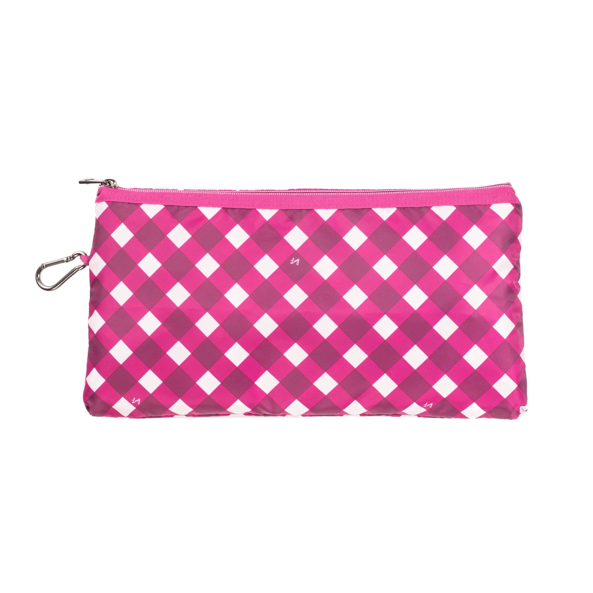 Boxer Packable Duffel Bag - GINGHAM BERRY - BoxerPackable_GinghamBerry_05