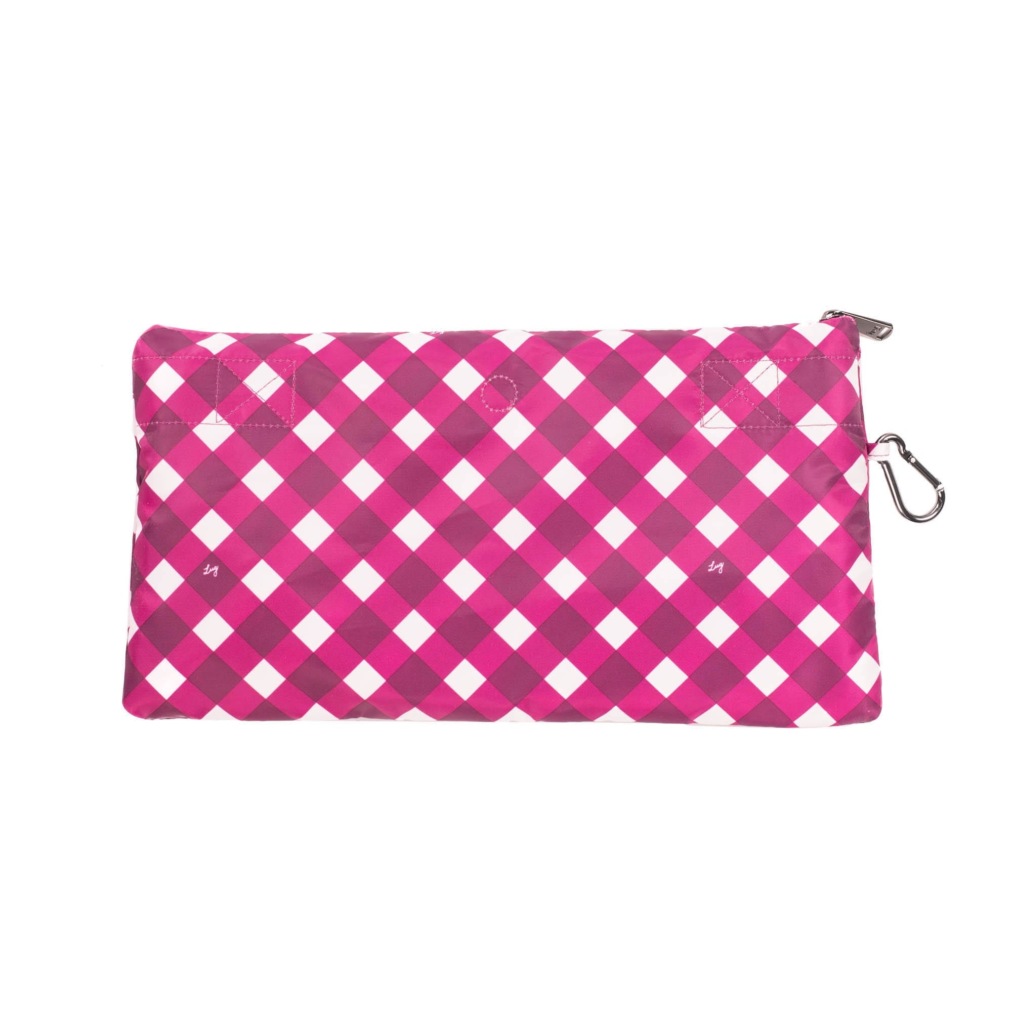 Boxer Packable Duffel Bag - GINGHAM BERRY - BoxerPackable_GinghamBerry_06