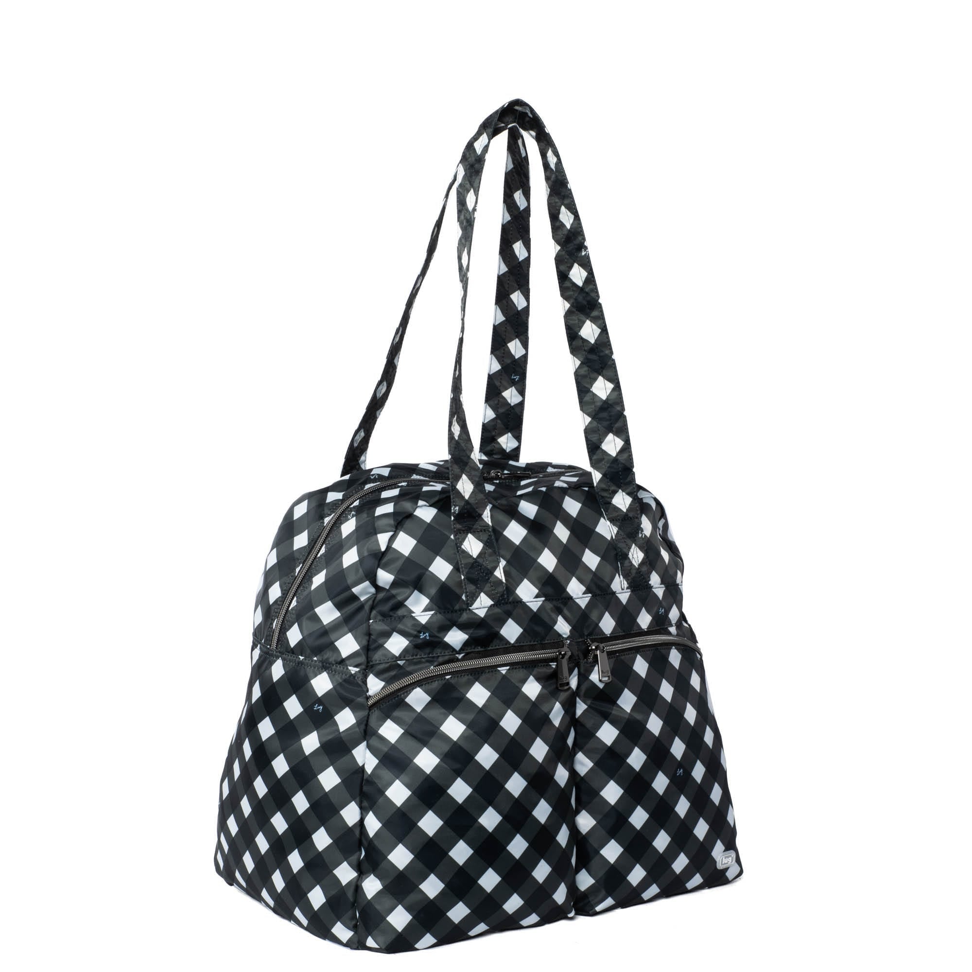 Boxer Packable Duffel Bag - GINGHAM BLACK - BoxerPackable_GinghamBlack_02