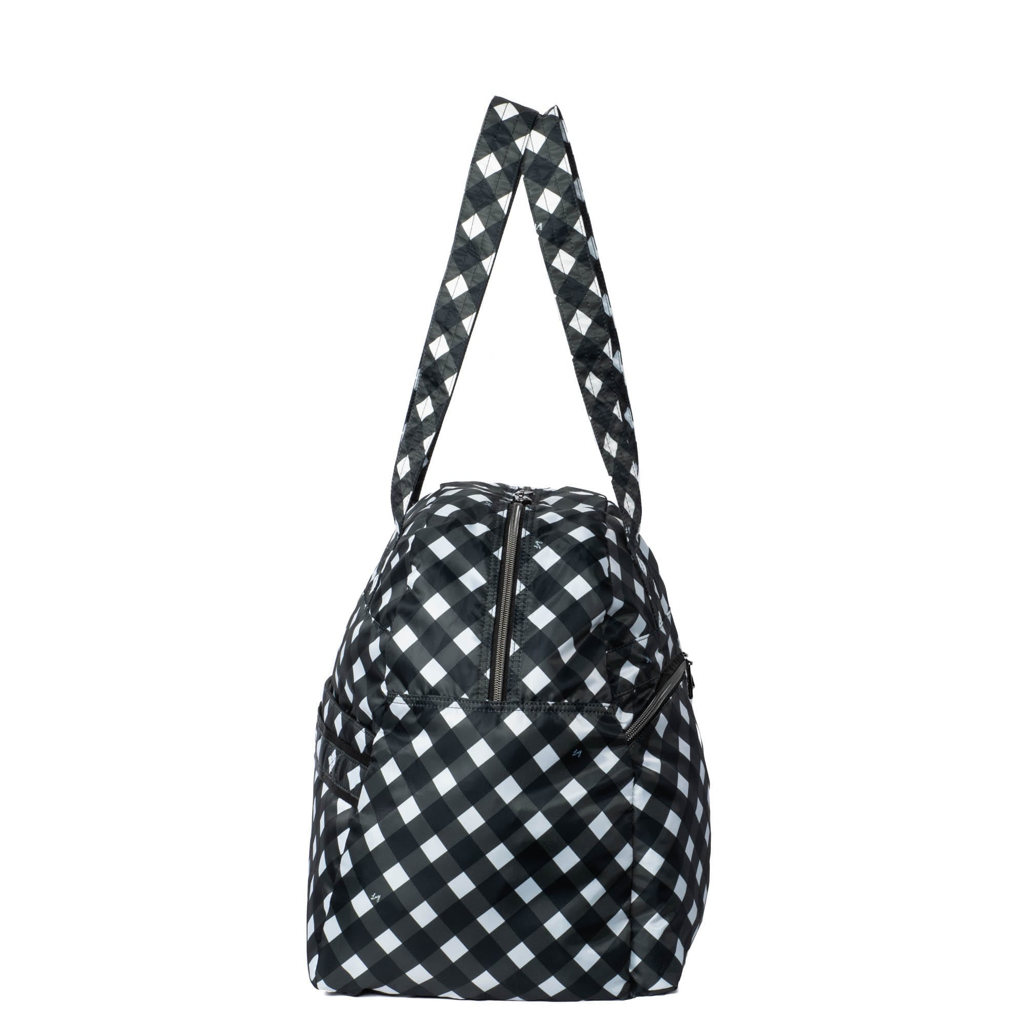 Boxer Packable Duffel Bag - GINGHAM BLACK - BoxerPackable_GinghamBlack_03