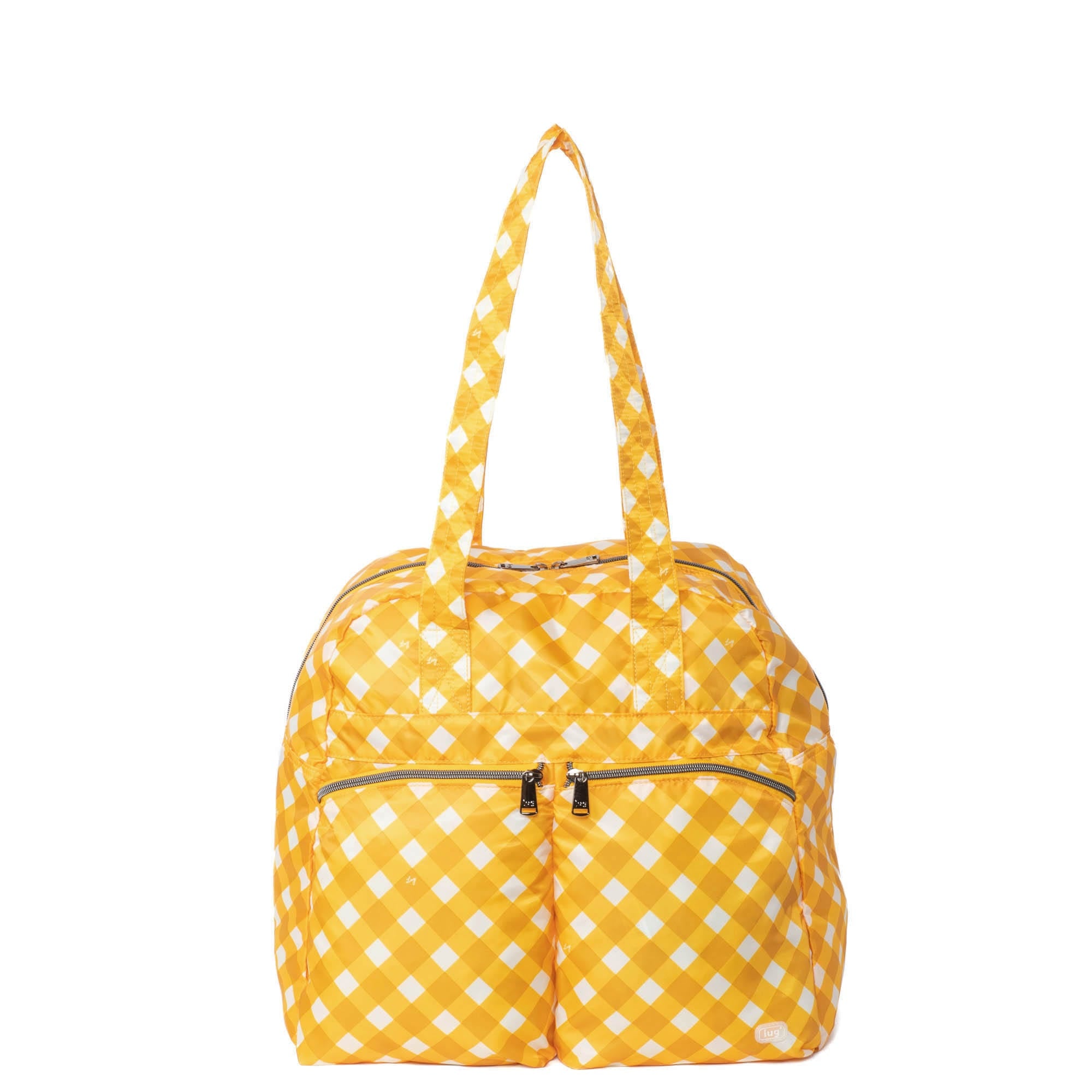 Boxer Packable Duffel Bag - - BoxerPackable_GinghamMustard_01_fef33264-e832-4334-919b-b55c8dc3127a